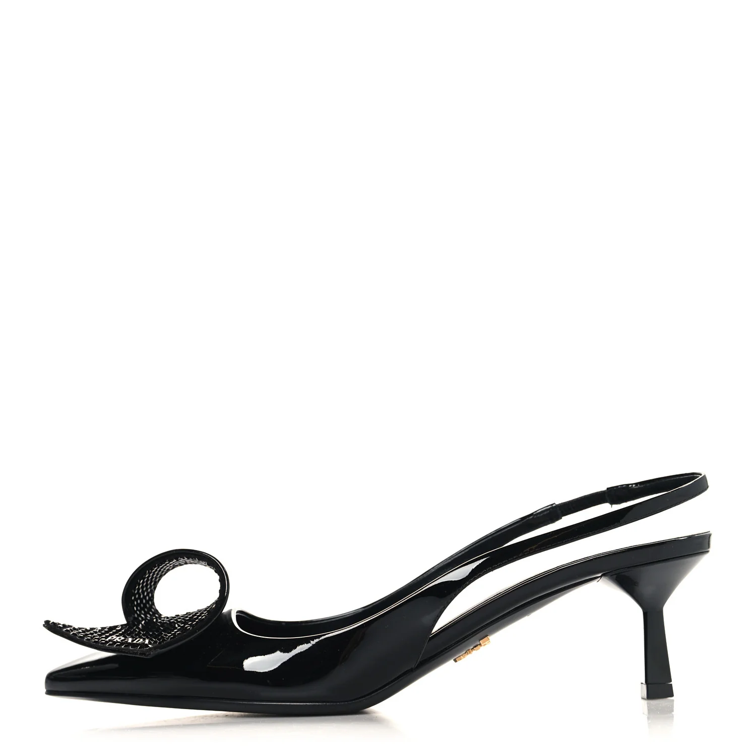 Vernice Crystal Bow Slingback Pumps 39 Black