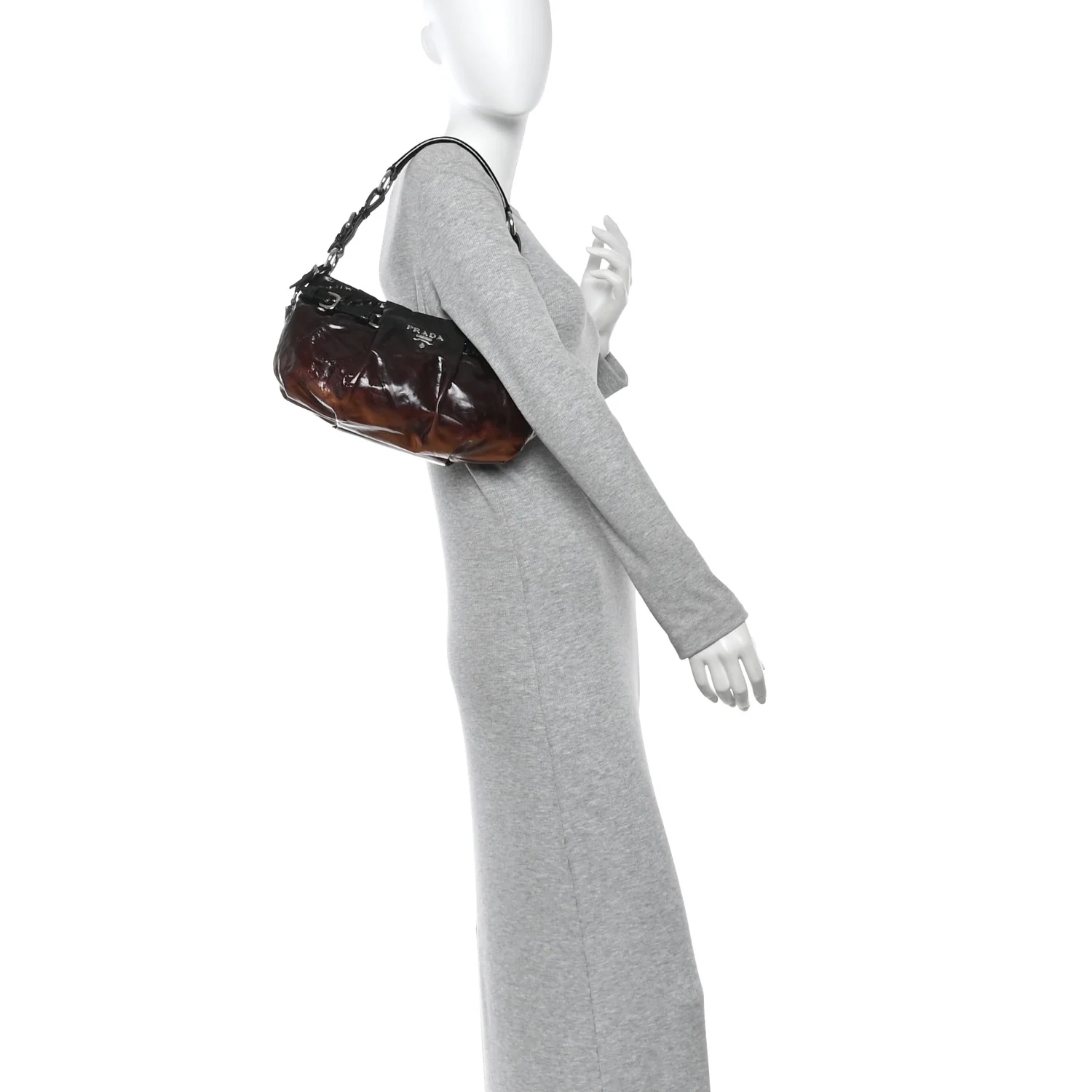 Vernice Sfumata Shoulder Bag Black Nudo - Image 2