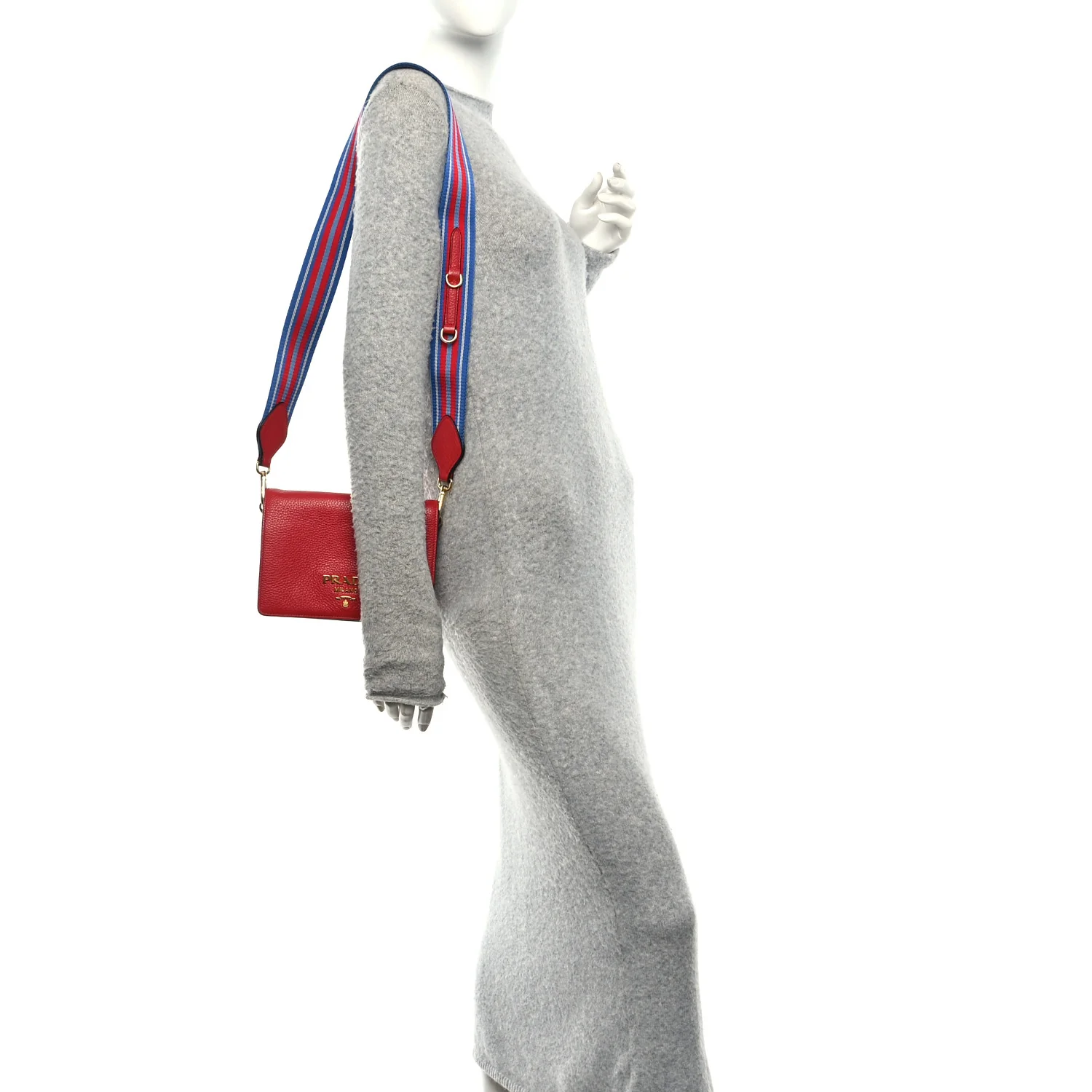 Vitello Daino Flap Crossbody Rosso - Image 2