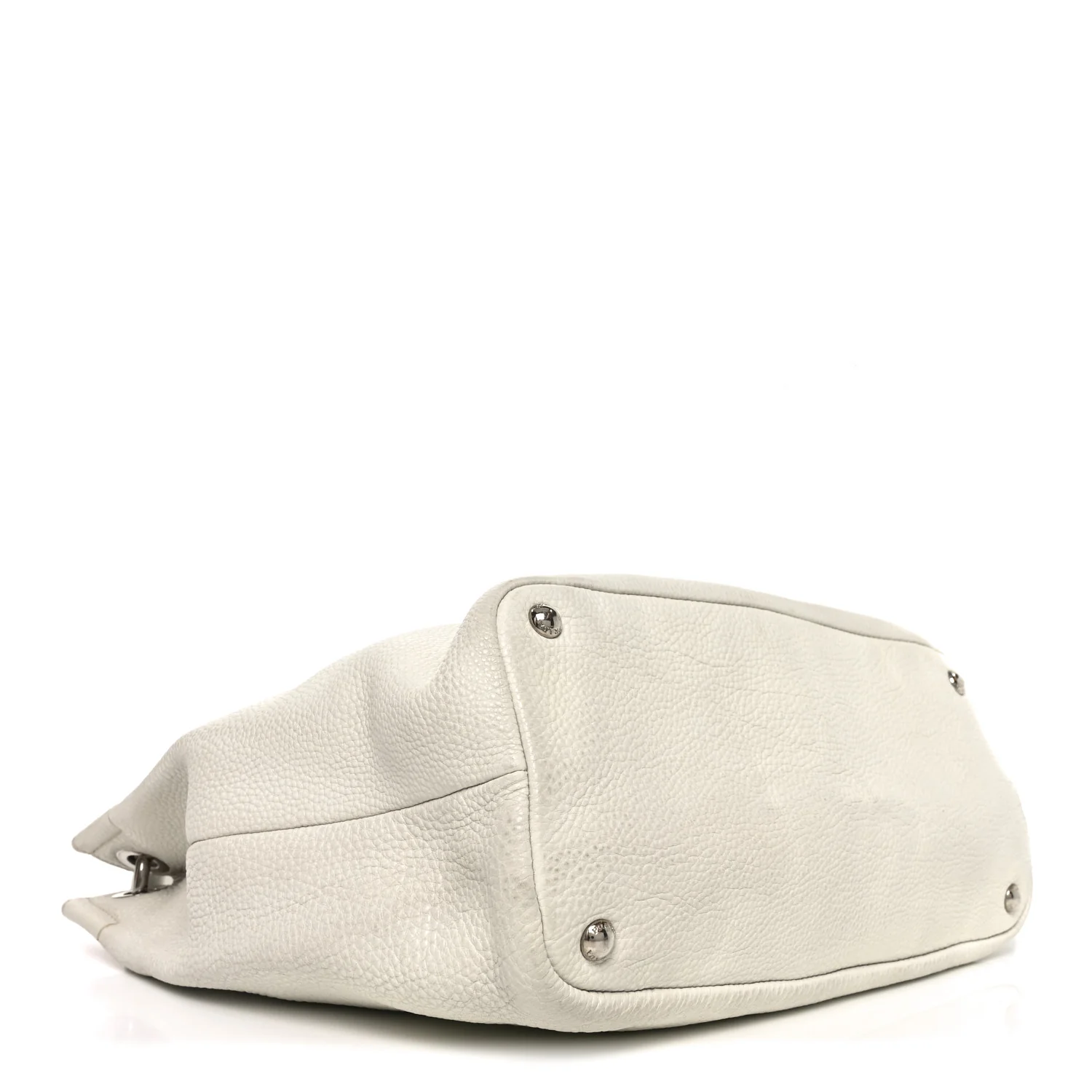 Vitello Daino Hobo Bag White - Image 4