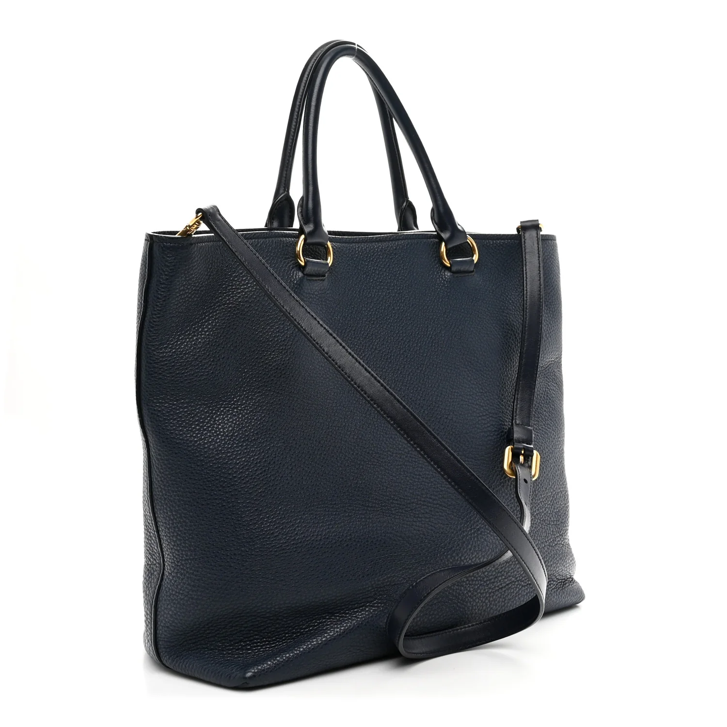 Vitello Daino Pocket Shopping Tote Baltico - Image 3
