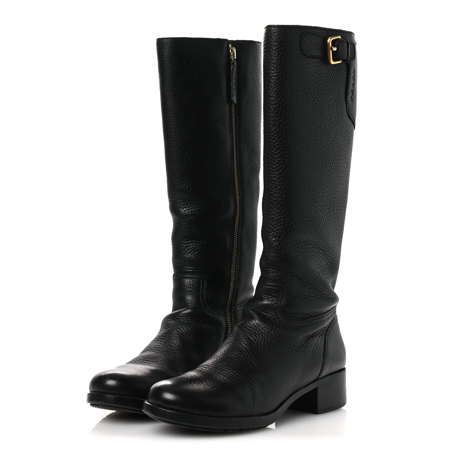Vitello Daino Riding Boots 38 Black - Image 4