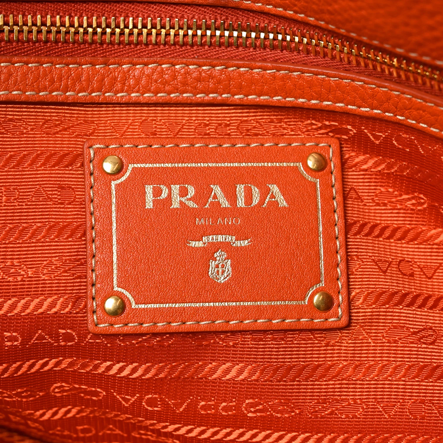 Vitello Daino Shopping Tote Papaya - Image 6