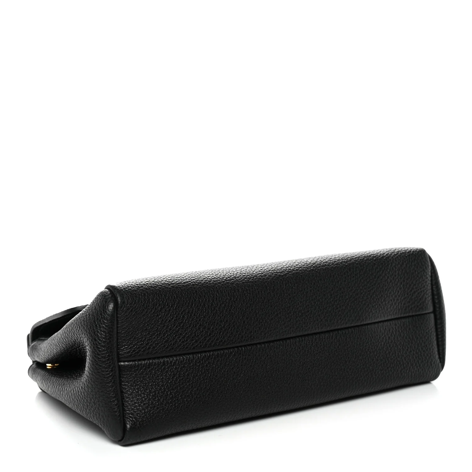 Vitello Daino Soft Flap Shoulder Bag Black - Image 4