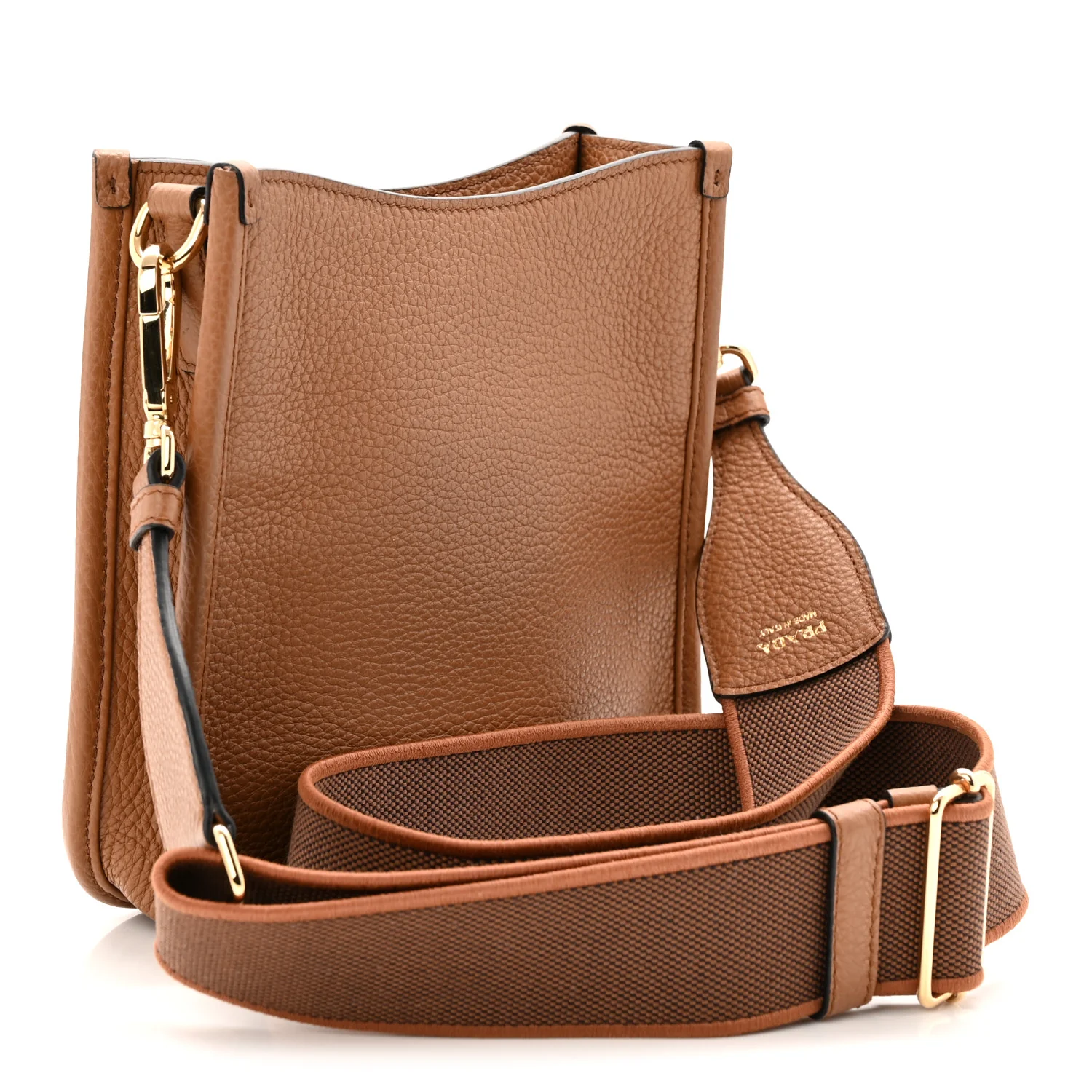 Vitello Daino Soft Mini Hobo Messenger Bag Caramel - Image 3