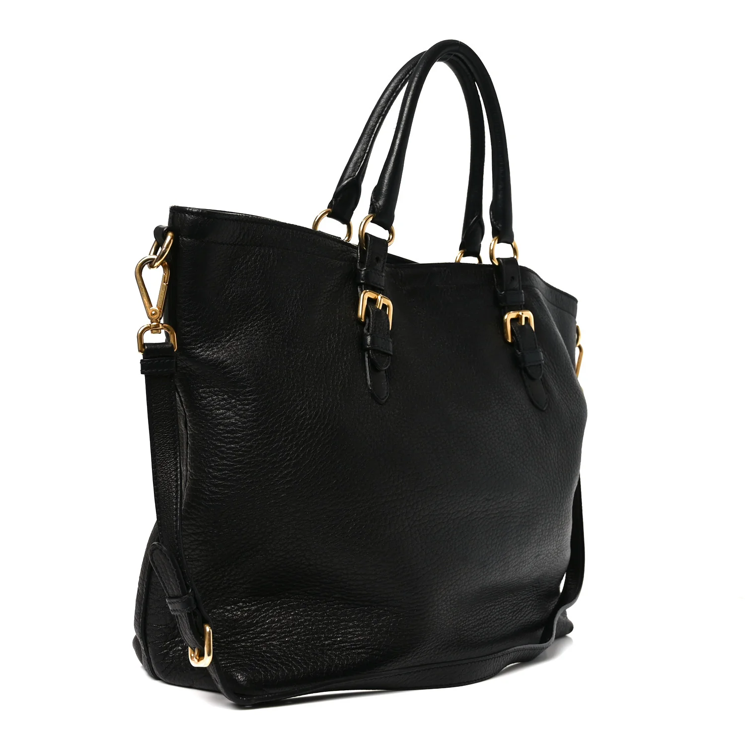 Vitello Daino Tote Black - Image 5