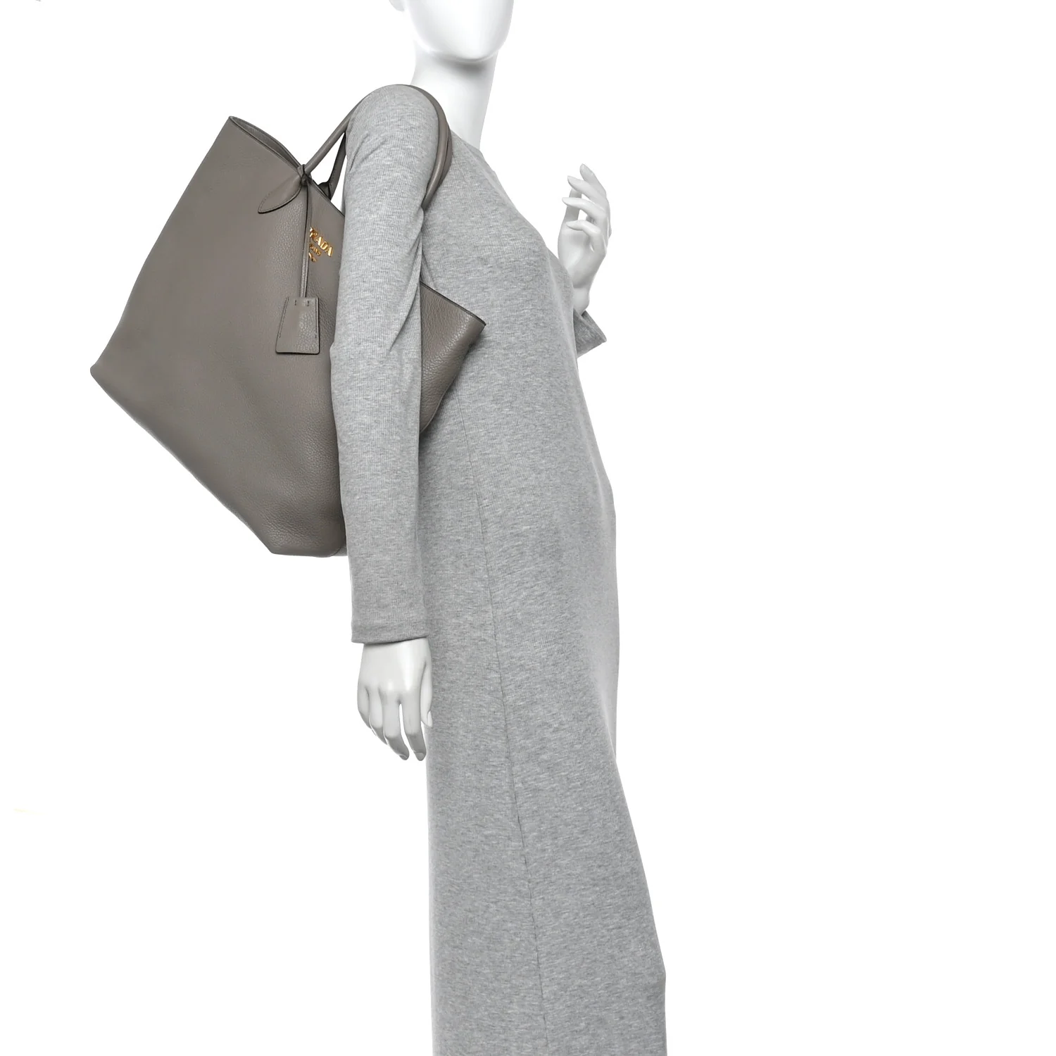 Vitello Daino Zippered Tote Argilla - Image 2