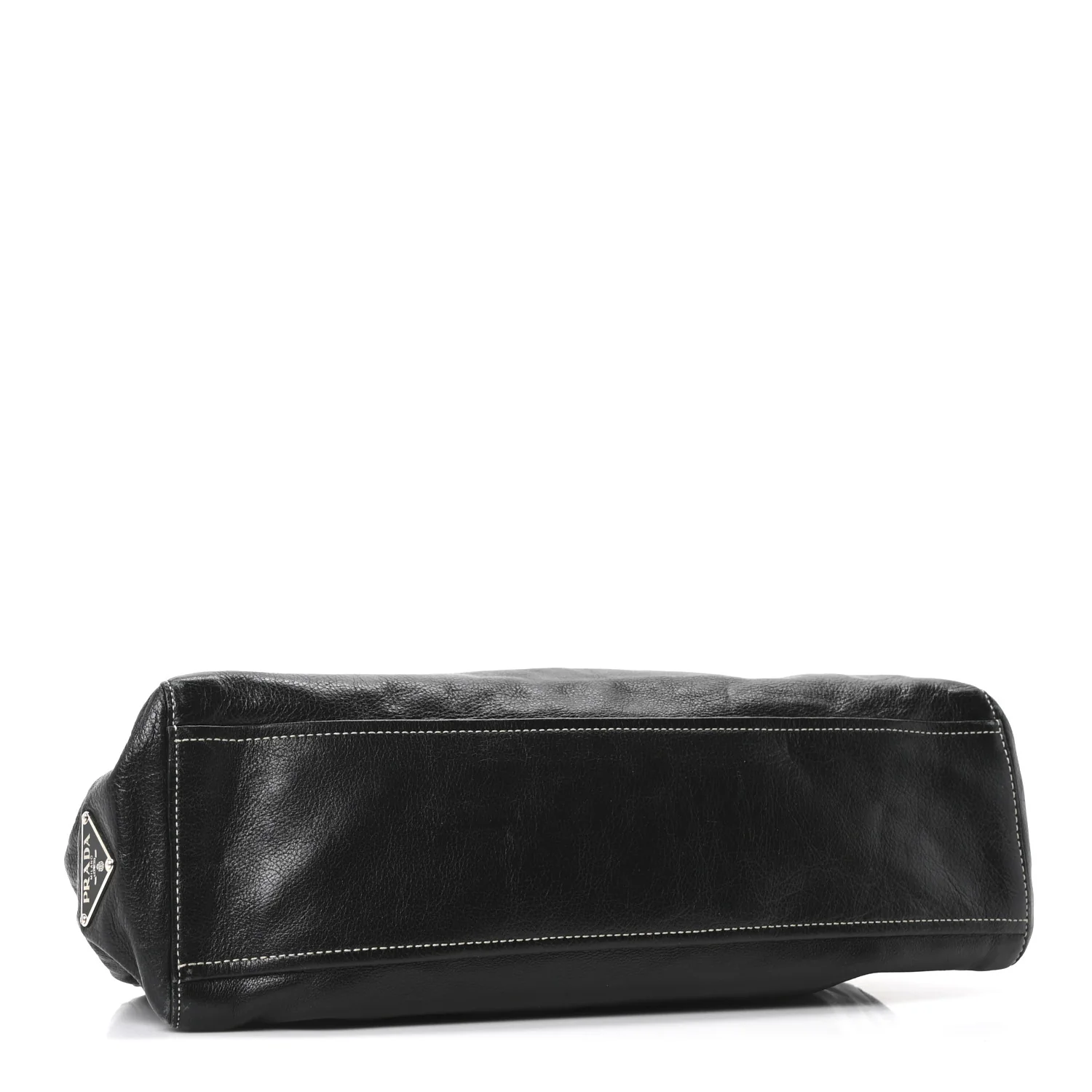 Vitello Easy Foldover Pushlock Satchel Black - Image 4