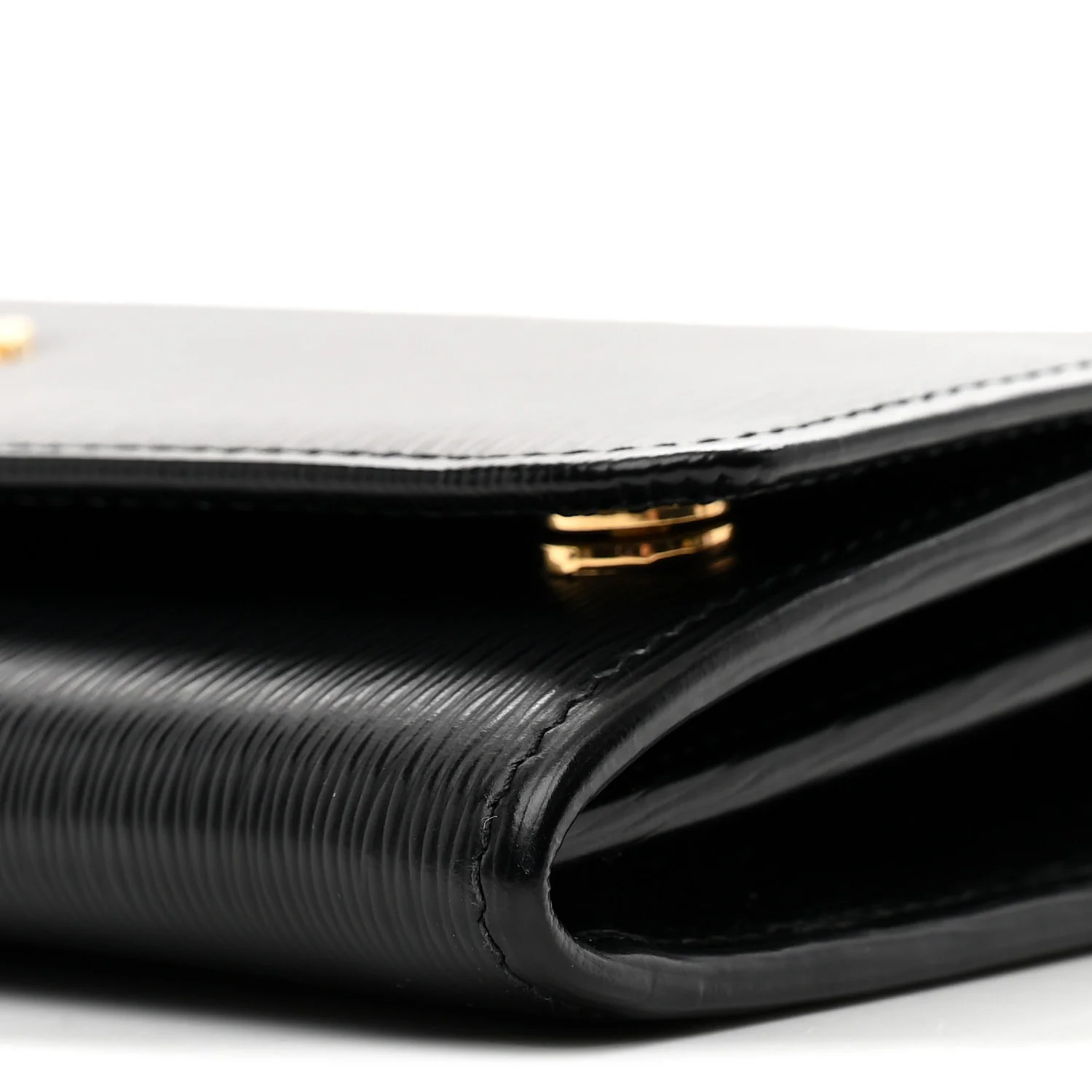 Vitello Move Metal Oro Chain Wallet Black - Image 7