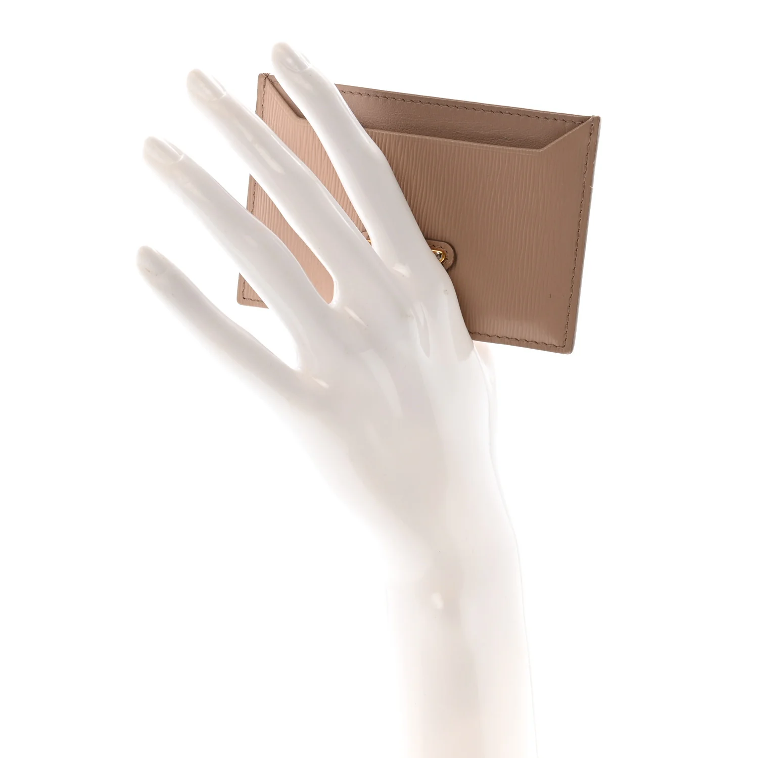 Vitello Move Triangle Card Case Cipria - Image 2