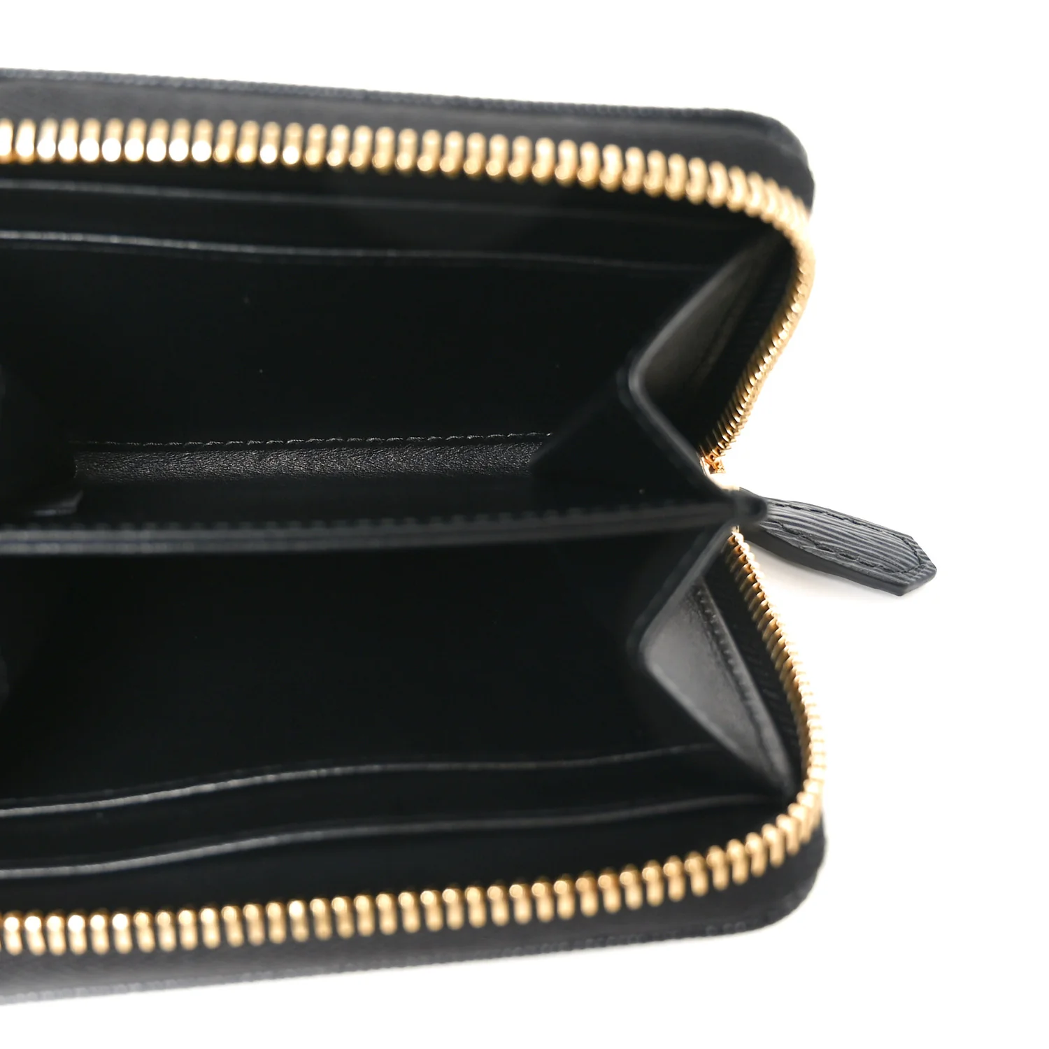 Vitello Move Triangle Logo Zip Coin Purse Black - Image 5