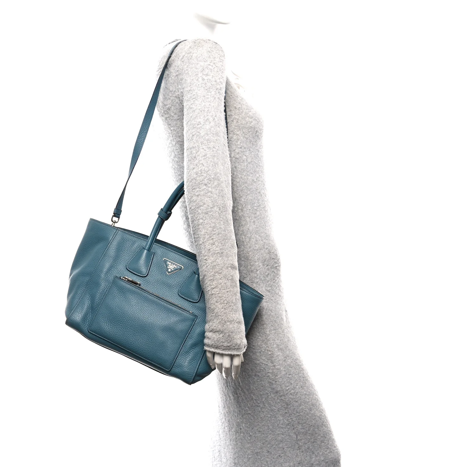 Vitello Phenix Shopping Tote Marine - Image 2