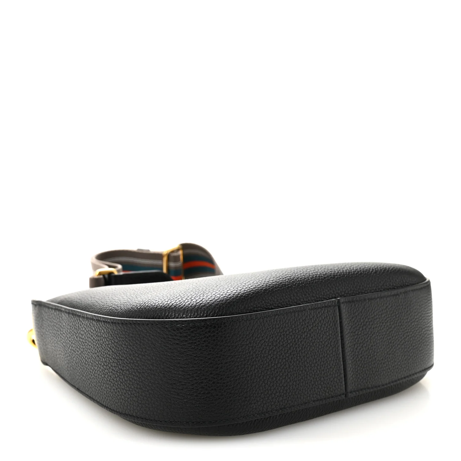 Vitello Phenix Small Zippered Messenger Hobo Black - Image 4