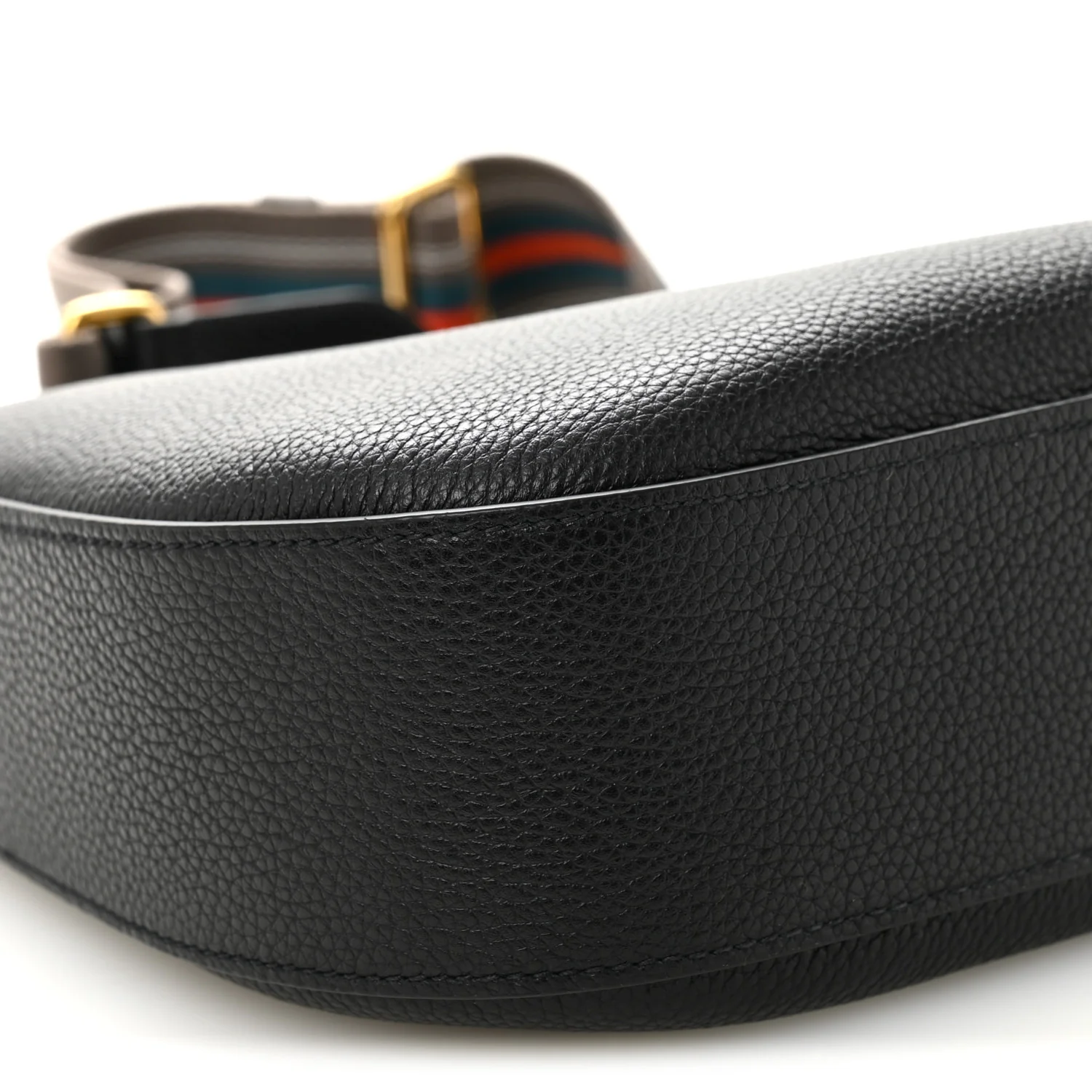 Vitello Phenix Small Zippered Messenger Hobo Black - Image 8