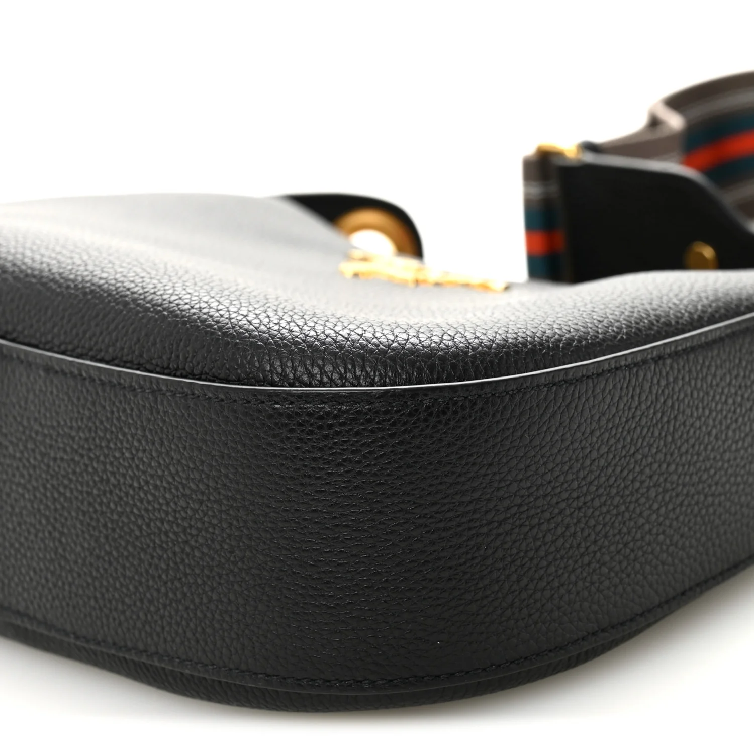 Vitello Phenix Small Zippered Messenger Hobo Black - Image 9