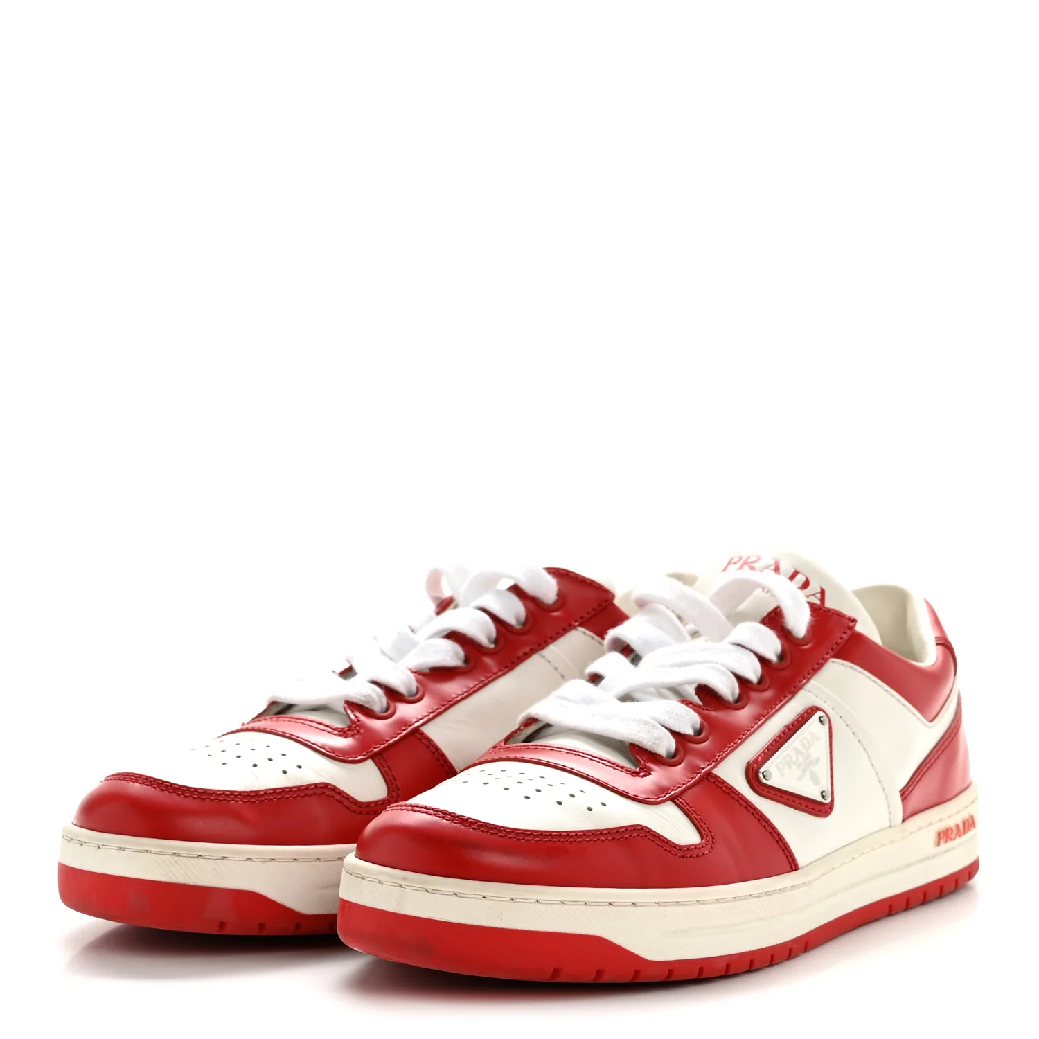 Vitello Sport Spazzolato Rois Triangle Logo Womens Downtown Low Top 30mm Sneakers 38.5 White Lacca - Image 4