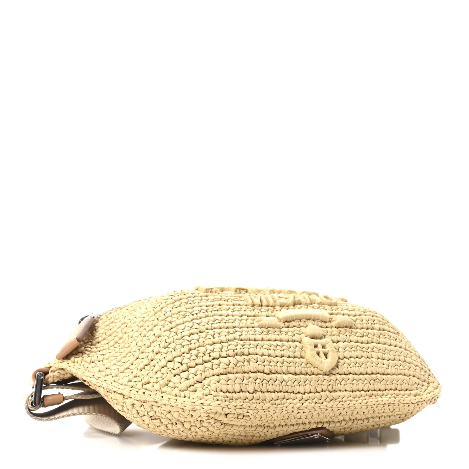 Yarn Raffia Effect Crochet Belt Bag Naturale - Image 4