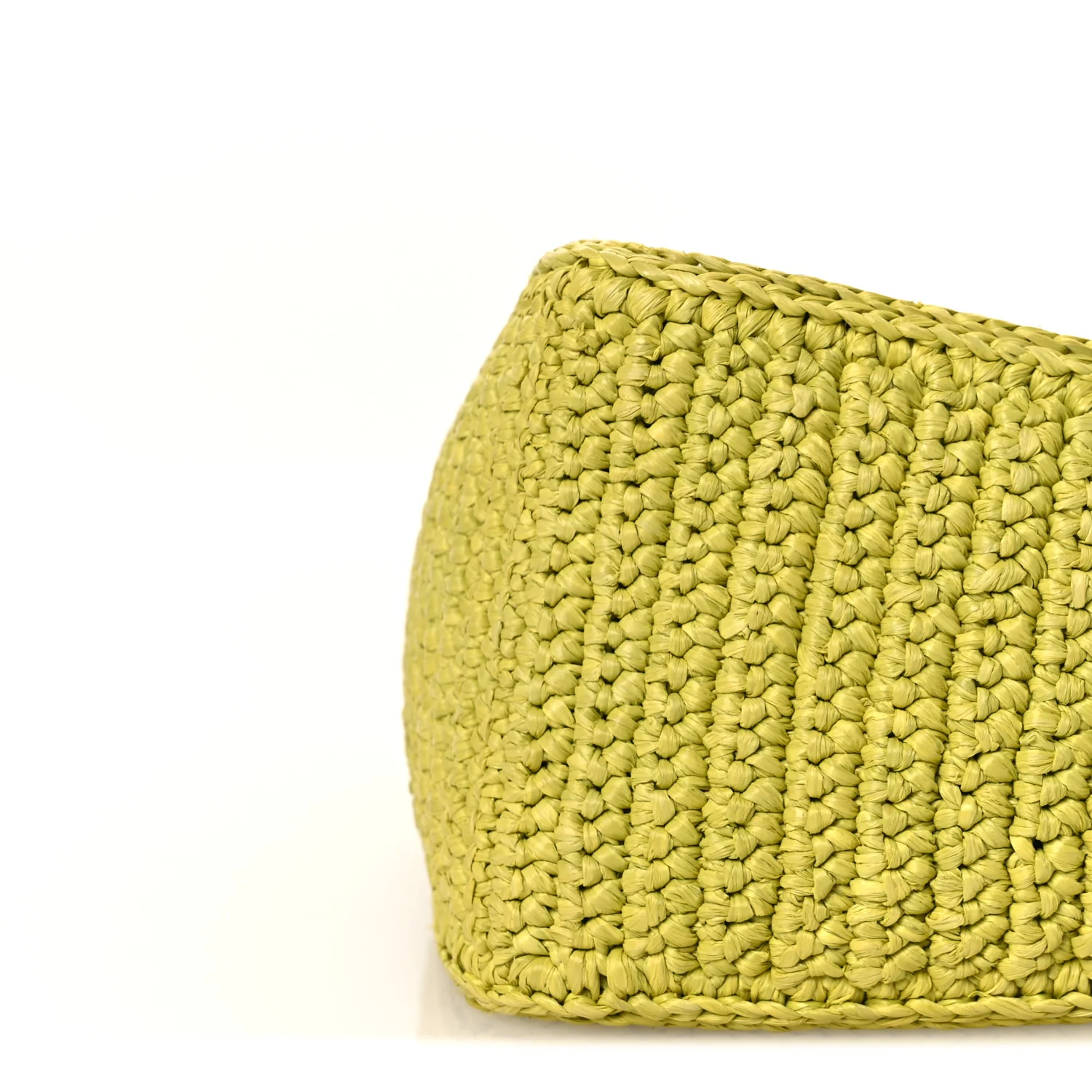 Yarn Raffia Effect Crochet Triangle Shoulder Bag Giallo - Image 10