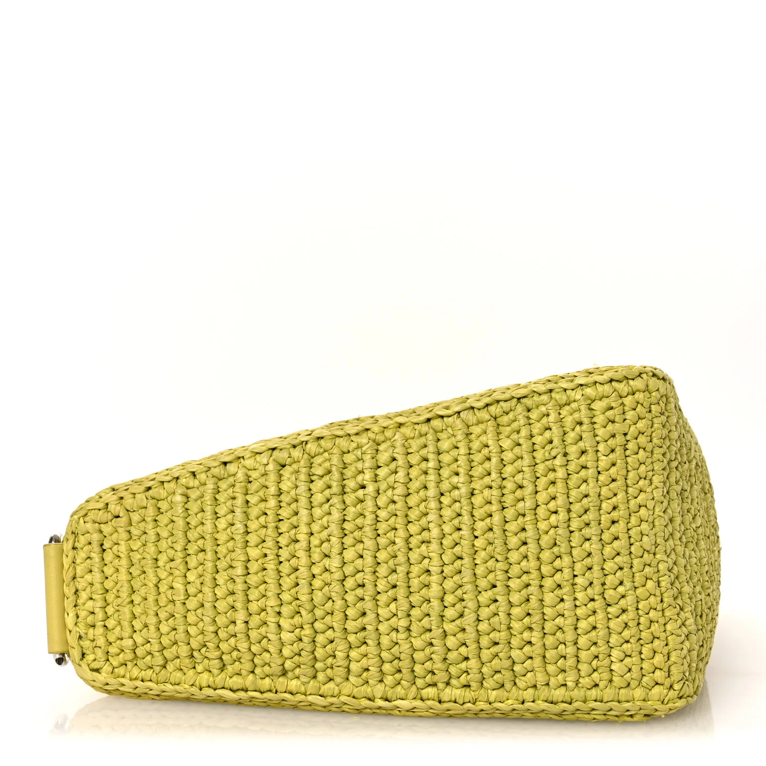 Yarn Raffia Effect Crochet Triangle Shoulder Bag Giallo - Image 4
