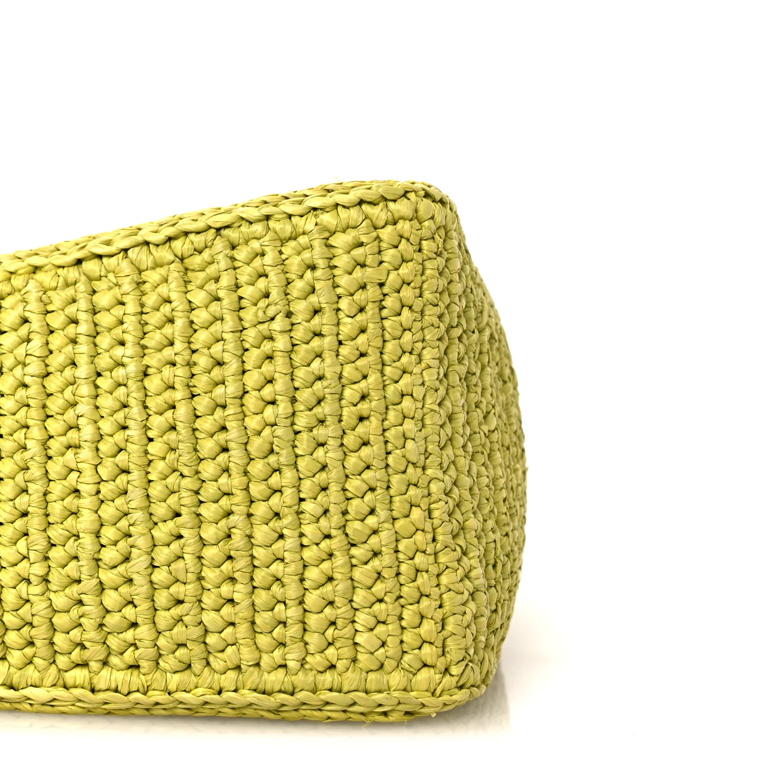 Yarn Raffia Effect Crochet Triangle Shoulder Bag Giallo - Image 9