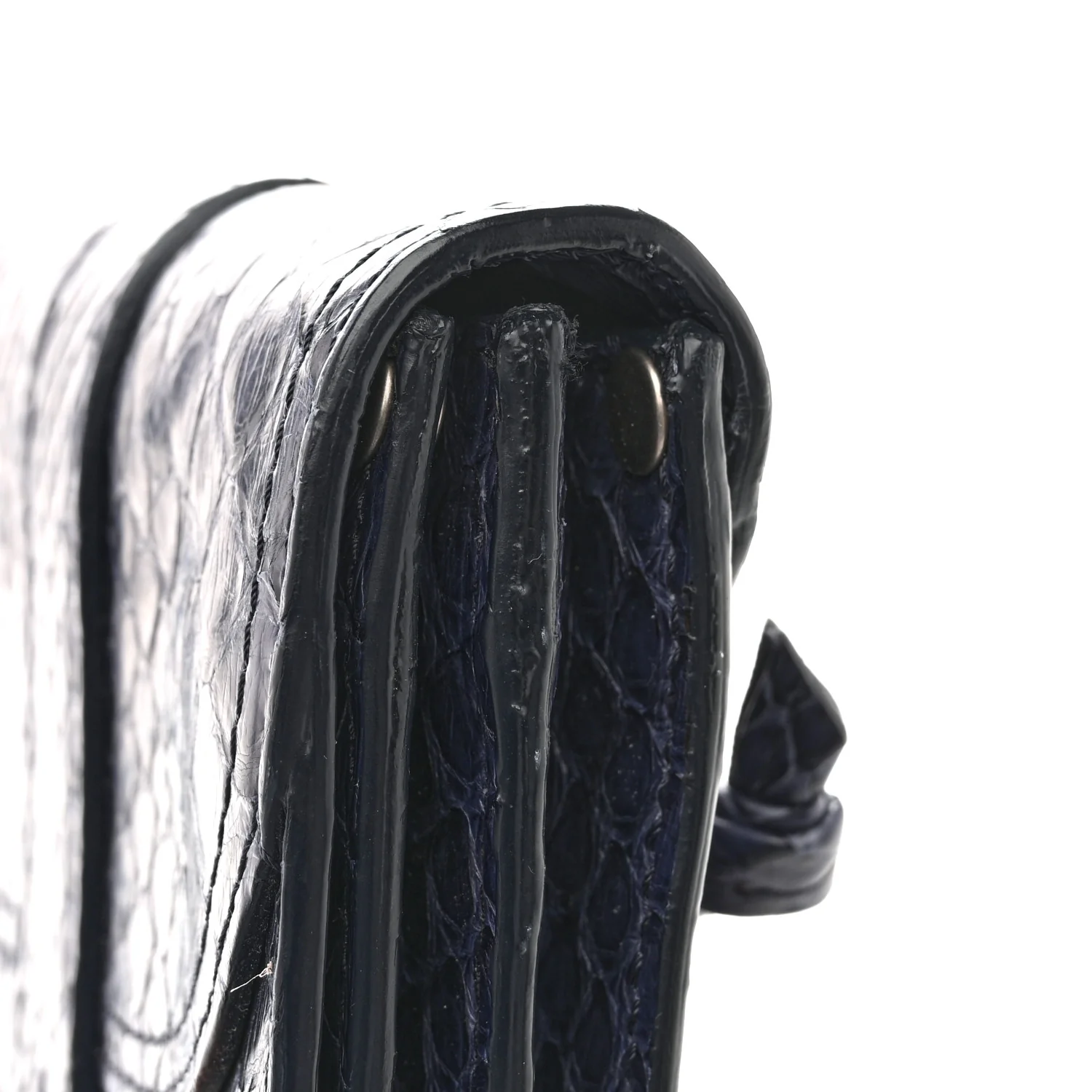 Snakeskin PS1 Pochette Clutch Blue - Image 11