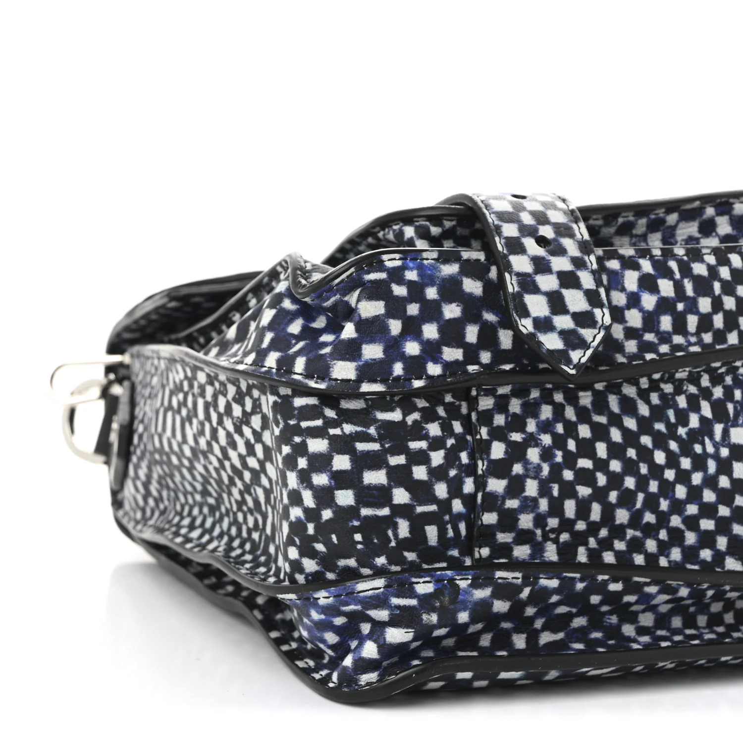 X HARMONY KORINE Calfskin PS1 Check Success Medium Satchel Blue - Image 8