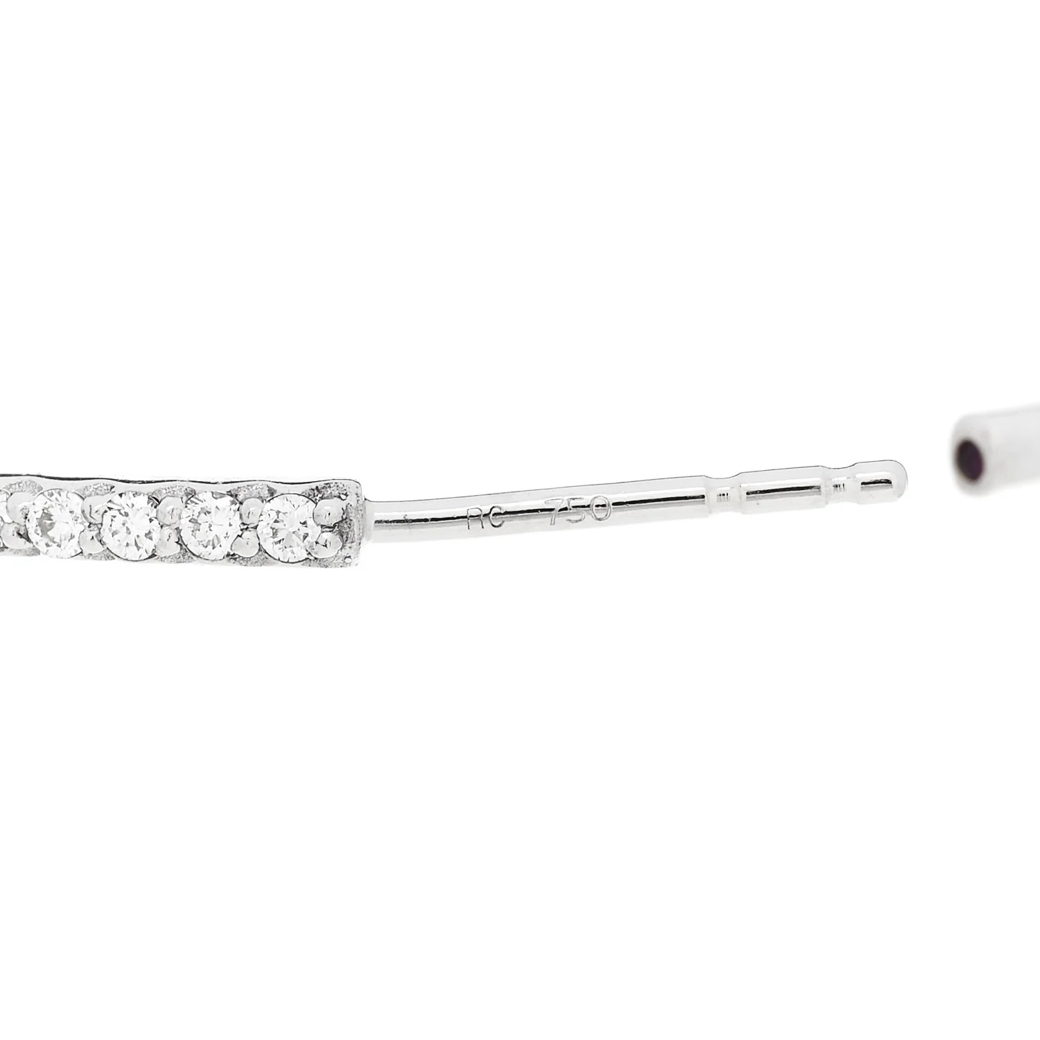 18K White Gold Diamond 1.75ctw Inside Out Hoop Earrings - Image 5