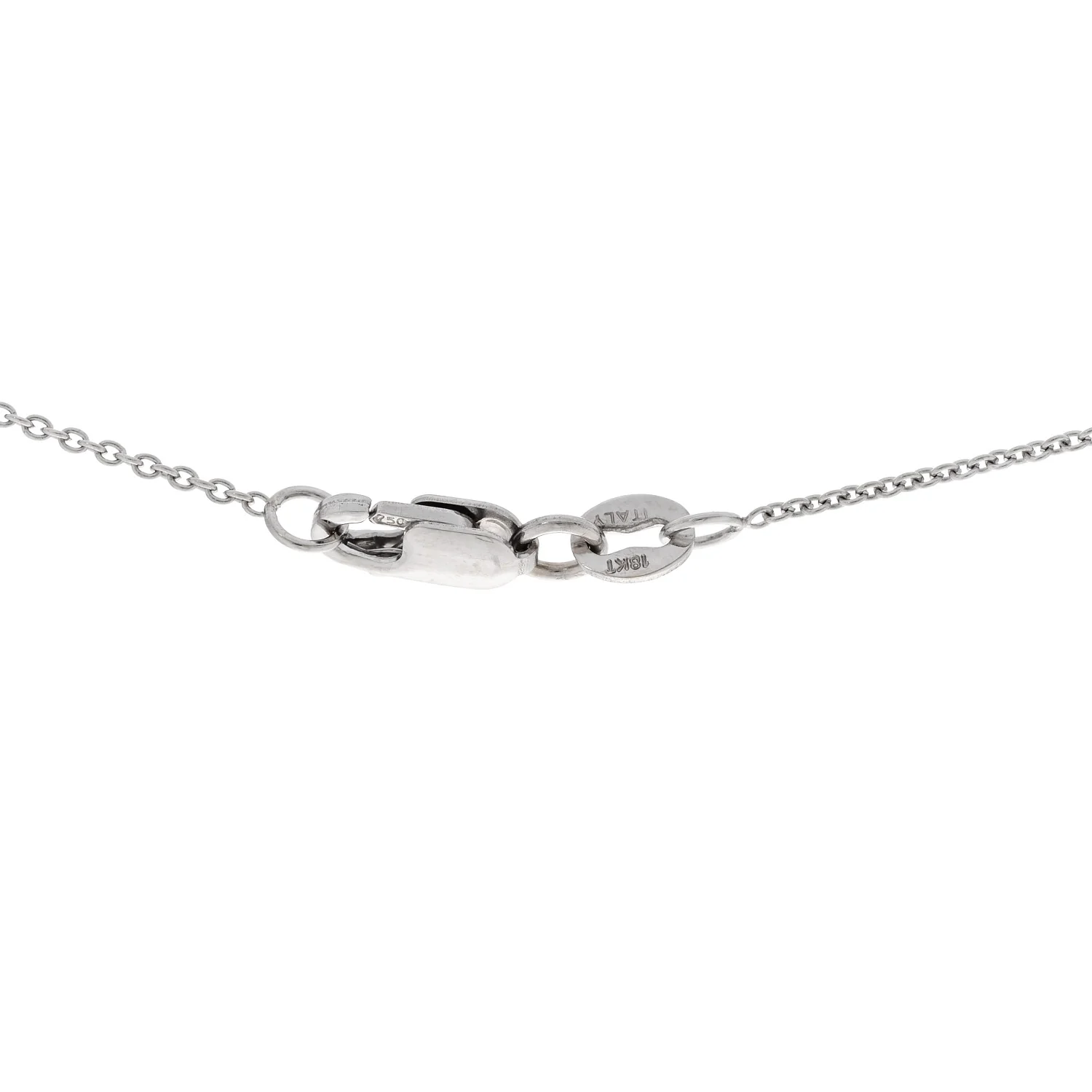 18K White Gold Diamond Tiny Treasures Outline Owl Pendant Necklace - Image 5