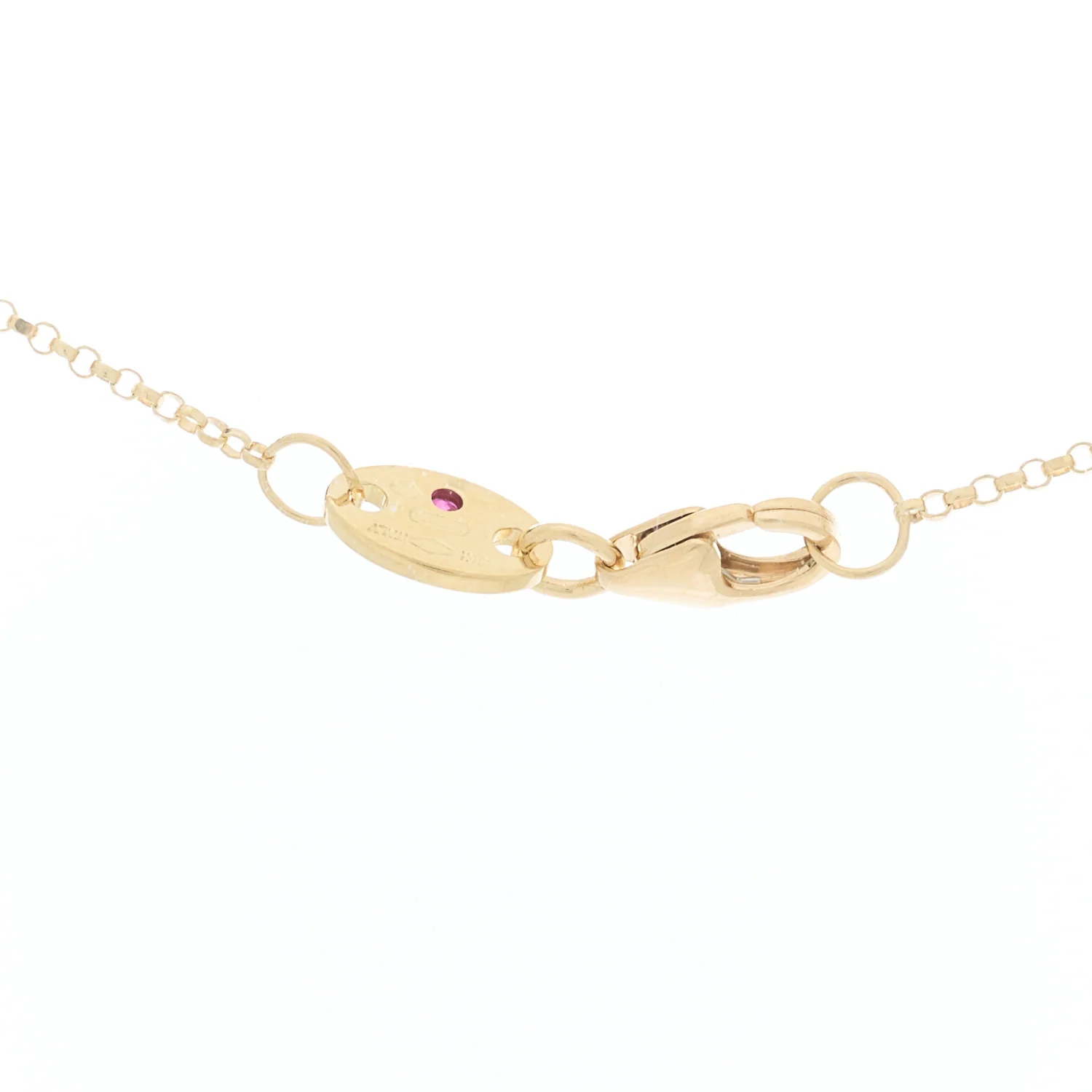 18K Yellow Gold Diamond Princess Butterfly Pendant Necklace - Image 4