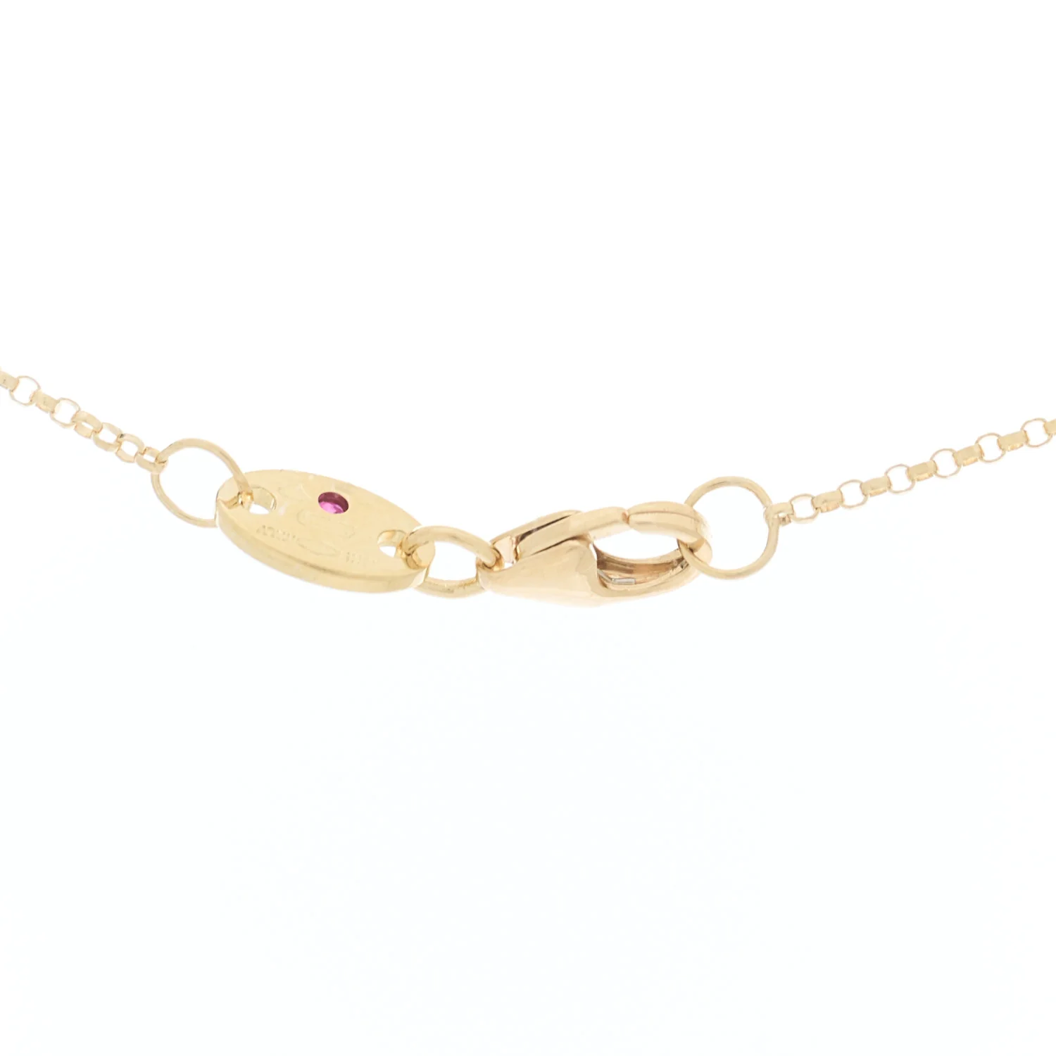 18K Yellow Gold Diamond Princess Butterfly Pendant Necklace - Image 5