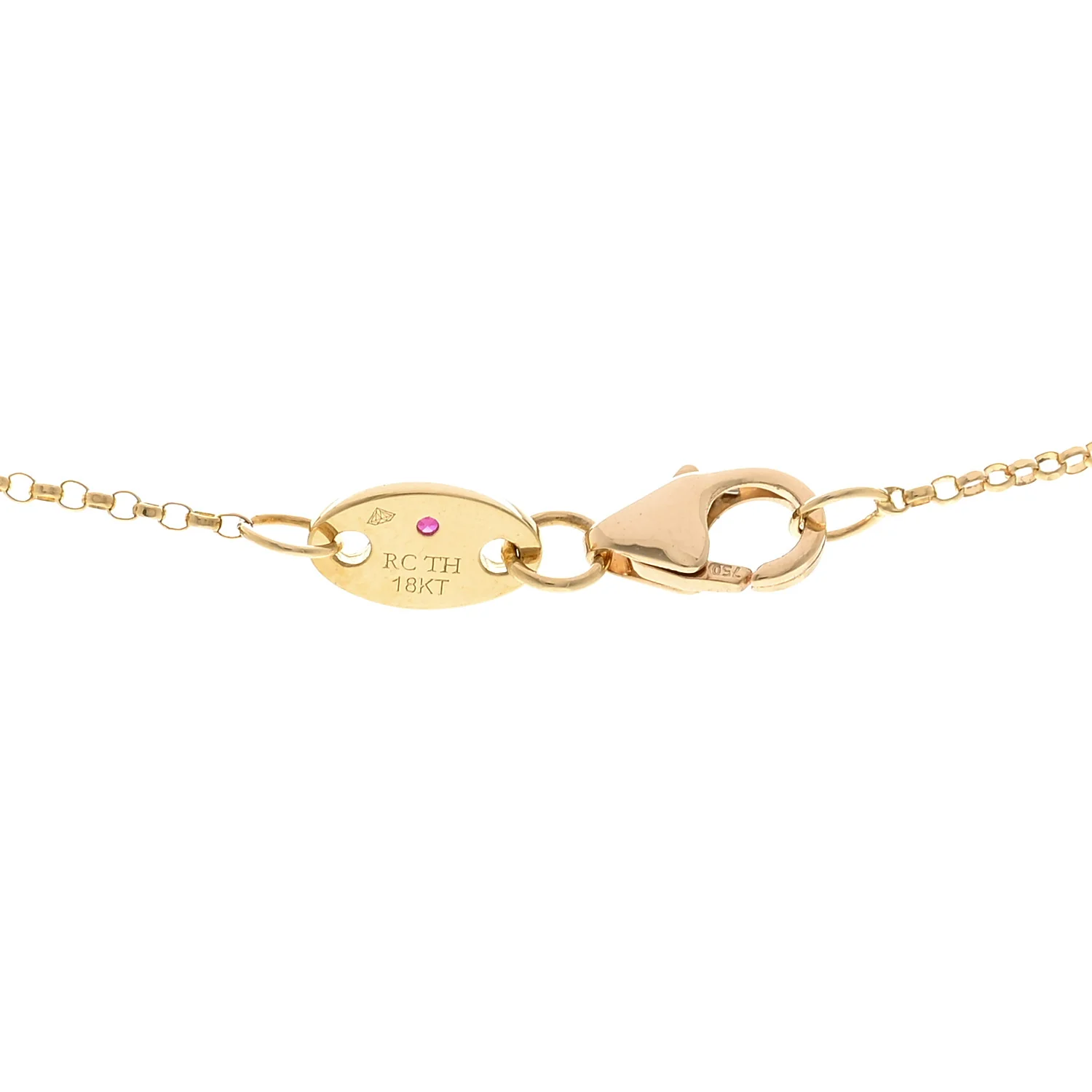 18K Yellow Gold Diamond Small Venetian Princess Flower Pave Pendant Necklace - Image 4