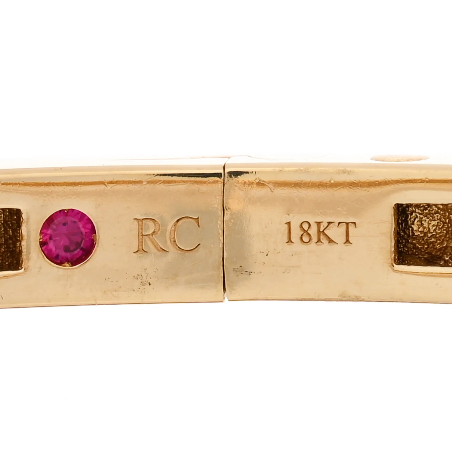 18K Yellow Gold Symphony Pois Moi Oval Bangle Bracelet - Image 3