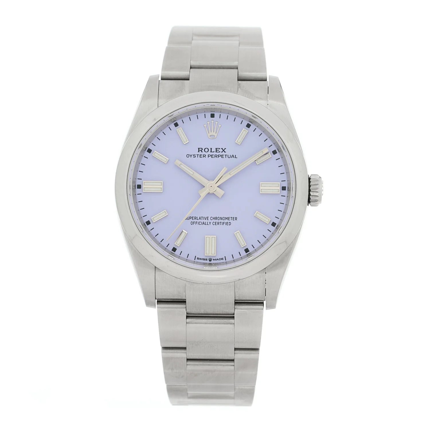 Stainless Steel 36mm Oyster Perpetual Watch Lavender 126000