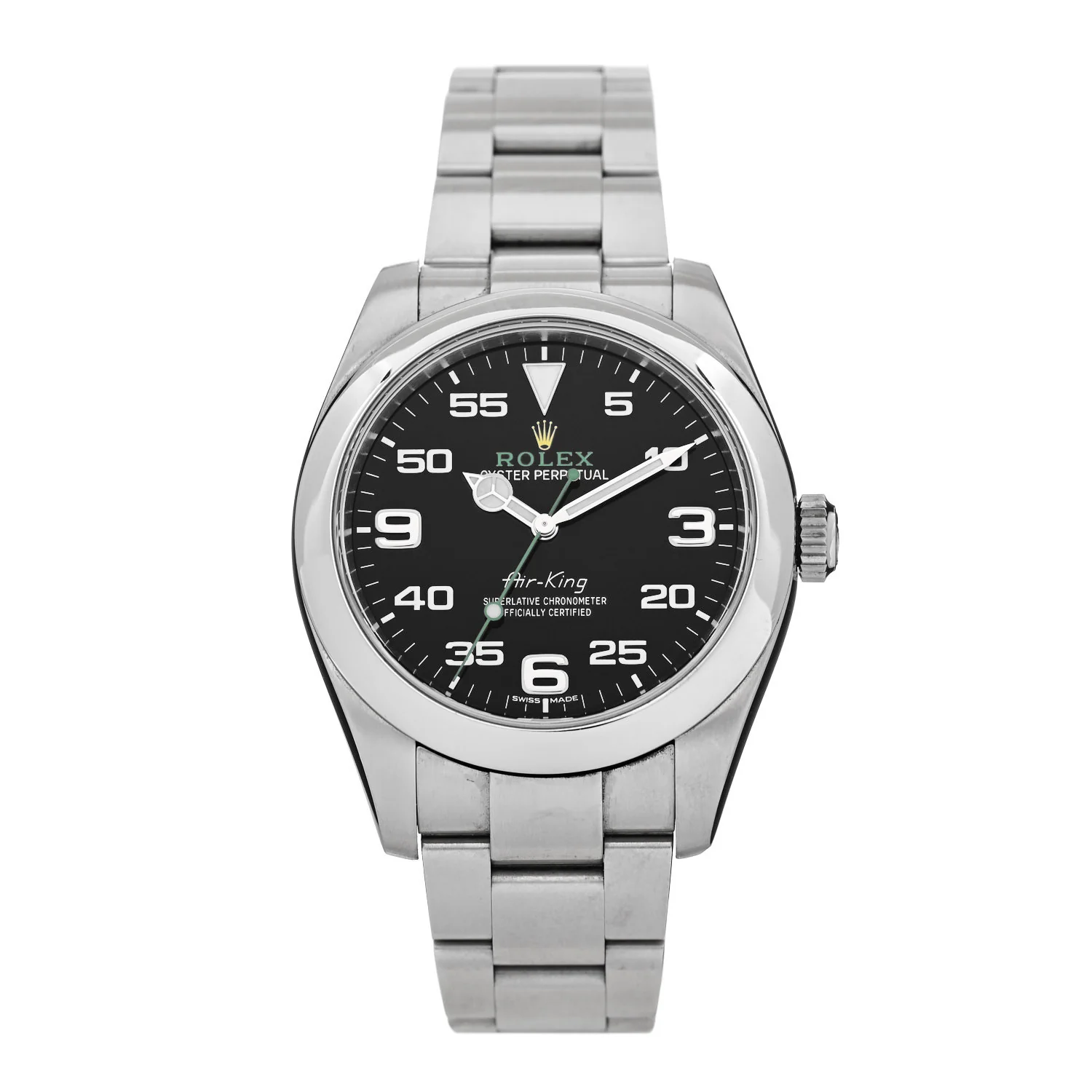 Stainless Steel 40mm Air-King Oyster Perpetual Watch Black 116900