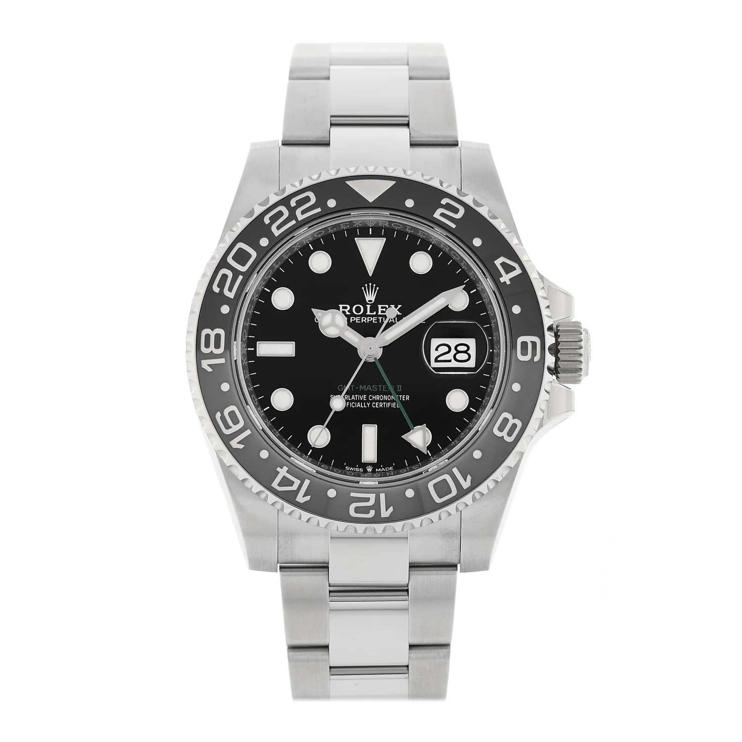Stainless Steel 40mm Oyster Perpetual Date GMT Master II Bruce Wayne Watch Black 126710GRNR