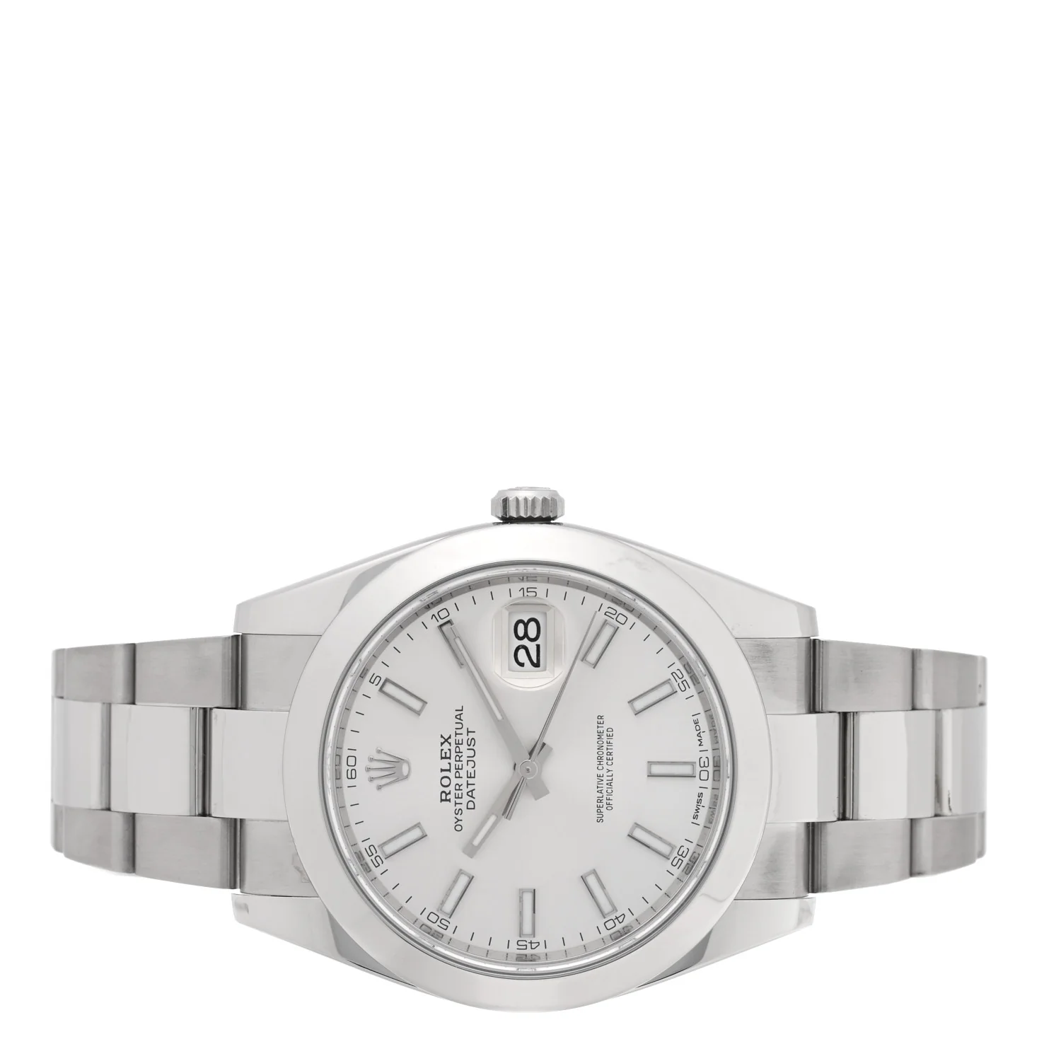 Stainless Steel 41mm Oyster Perpetual Datejust Watch Silver 126300 - Image 2