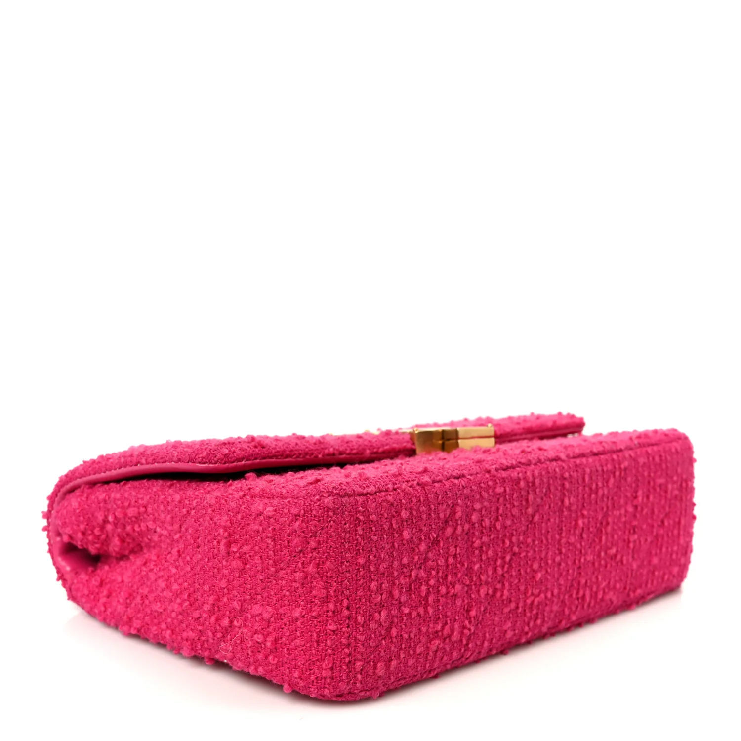 Boucle Tweed Patchwork Monogram Medium Jamie Baguette Magenta - Image 3