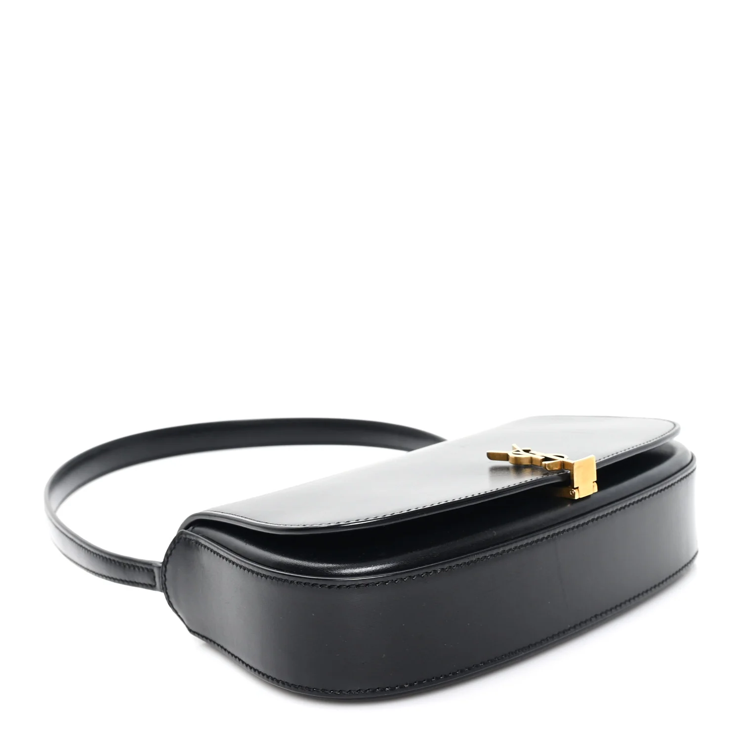 Box Calfskin Mini Voltaire Shoulder Bag Black - Image 4