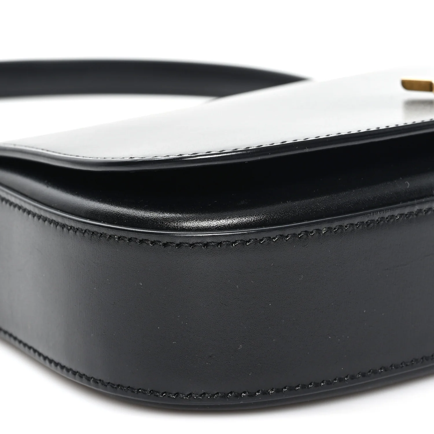 Box Calfskin Mini Voltaire Shoulder Bag Black - Image 9
