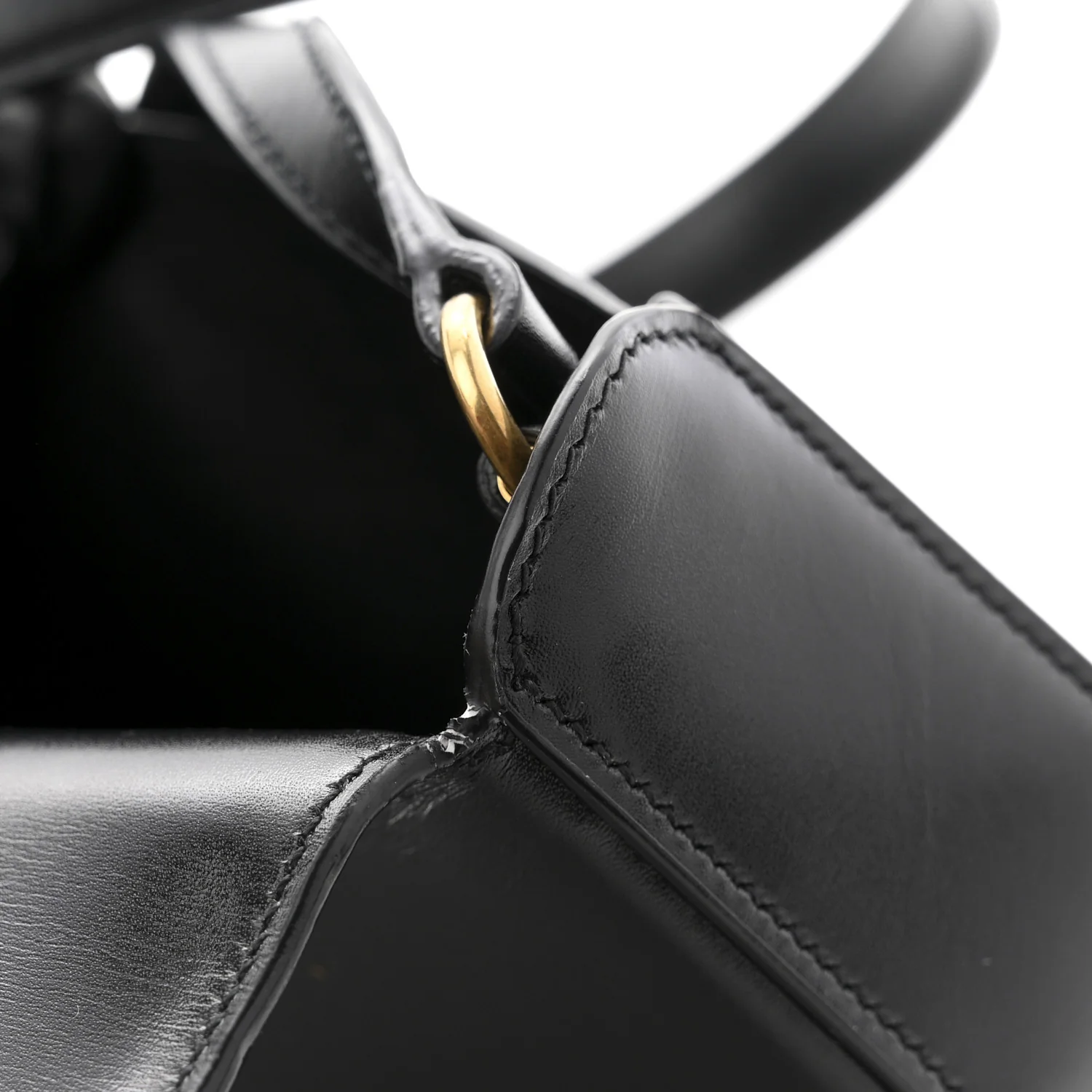 Box Calfskin Mini Voltaire Shoulder Bag Black - Image 12