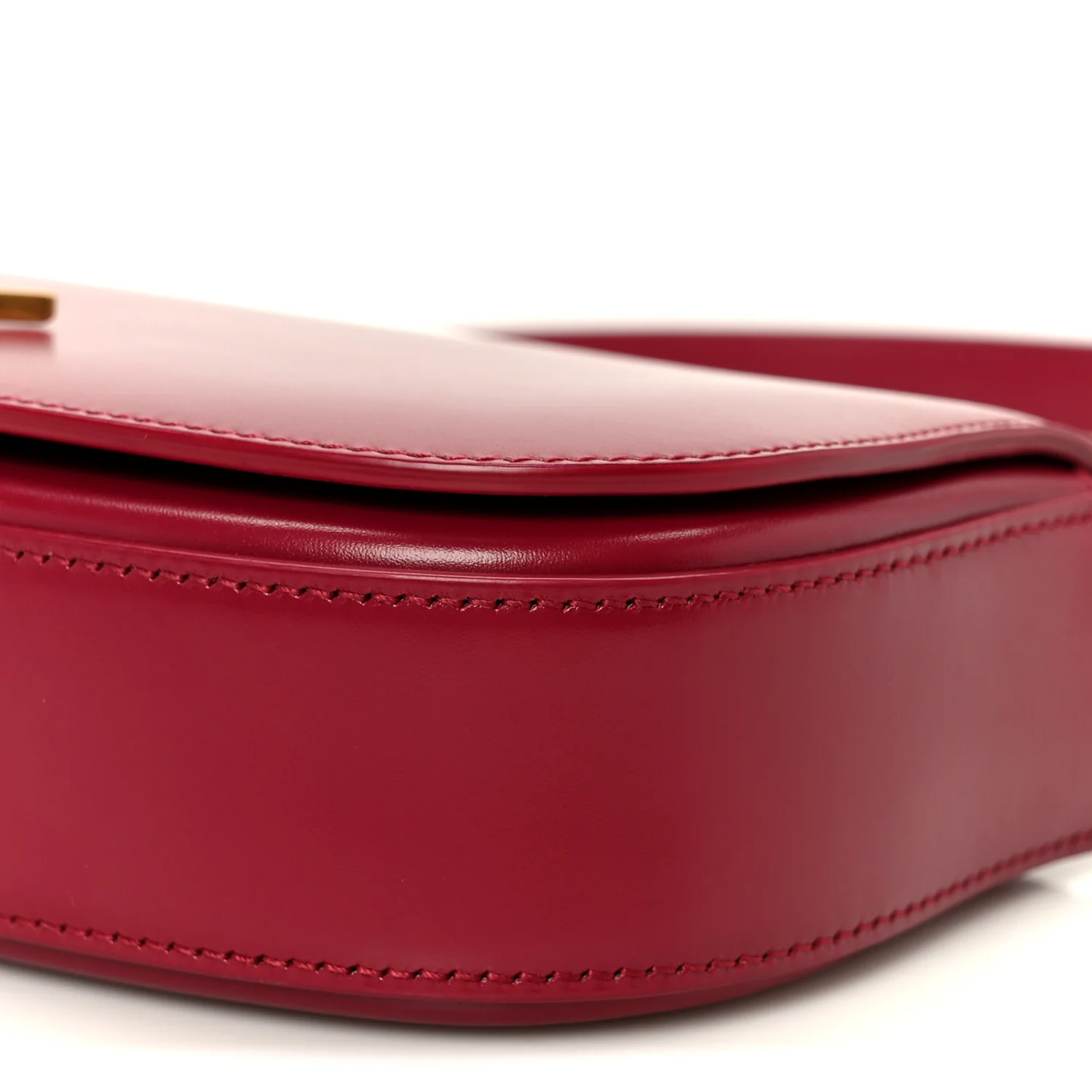 Box Calfskin Mini Voltaire Shoulder Bag Burgundy - Image 11
