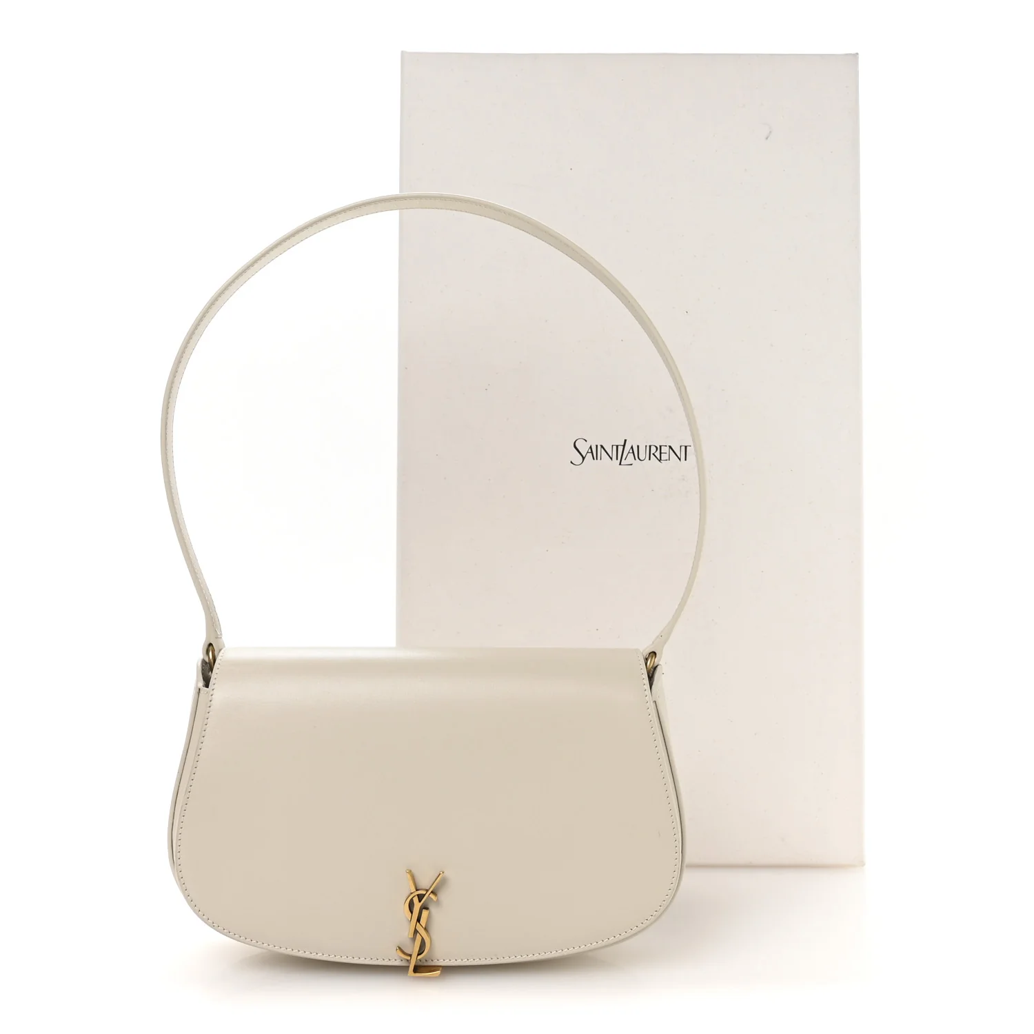 Box Calfskin Mini Voltaire Shoulder Bag Crema soft - Image 11