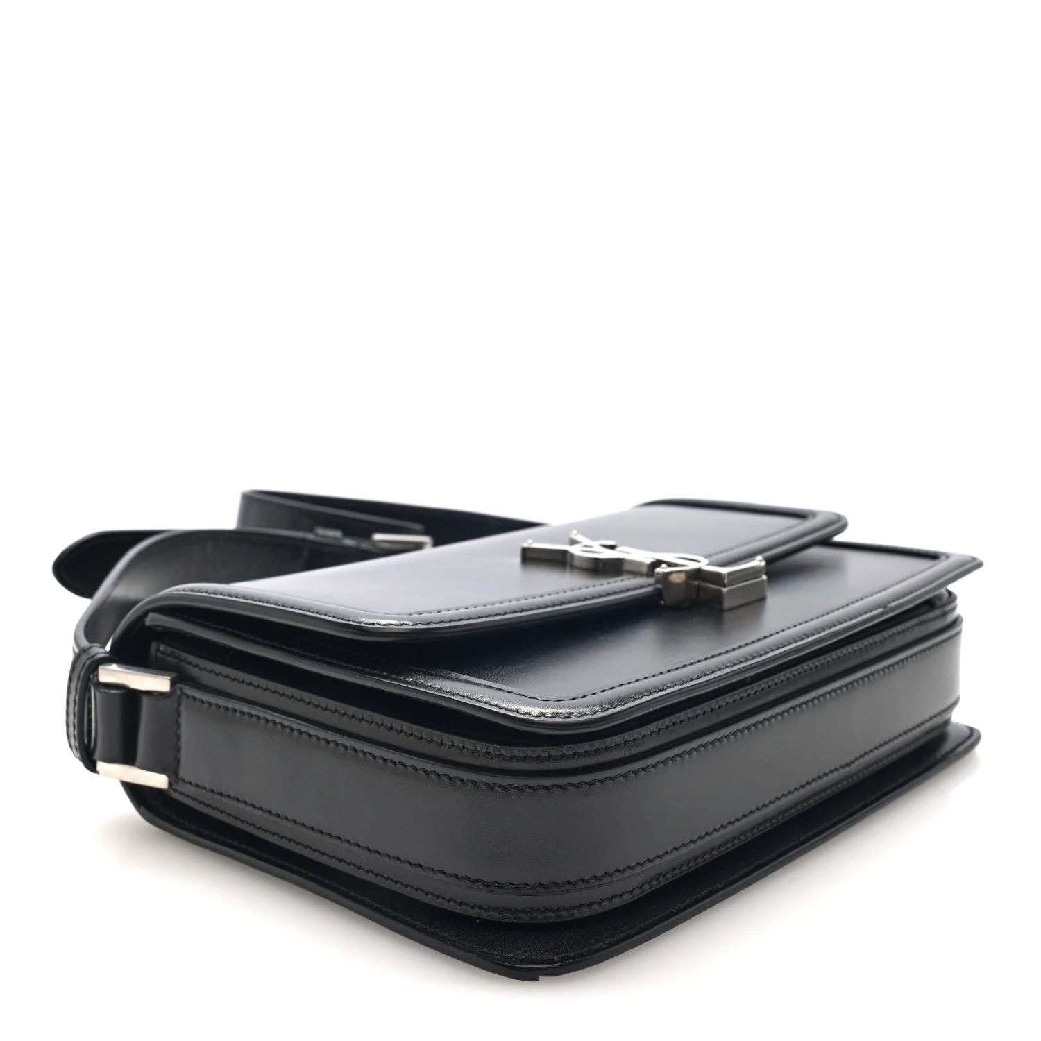 Box Calfskin Monogram Medium Solferino Satchel Black - Image 4