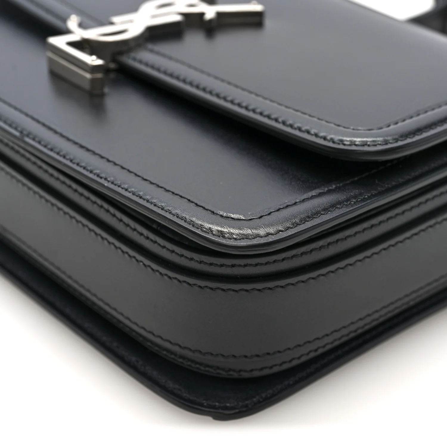 Box Calfskin Monogram Medium Solferino Satchel Black - Image 9