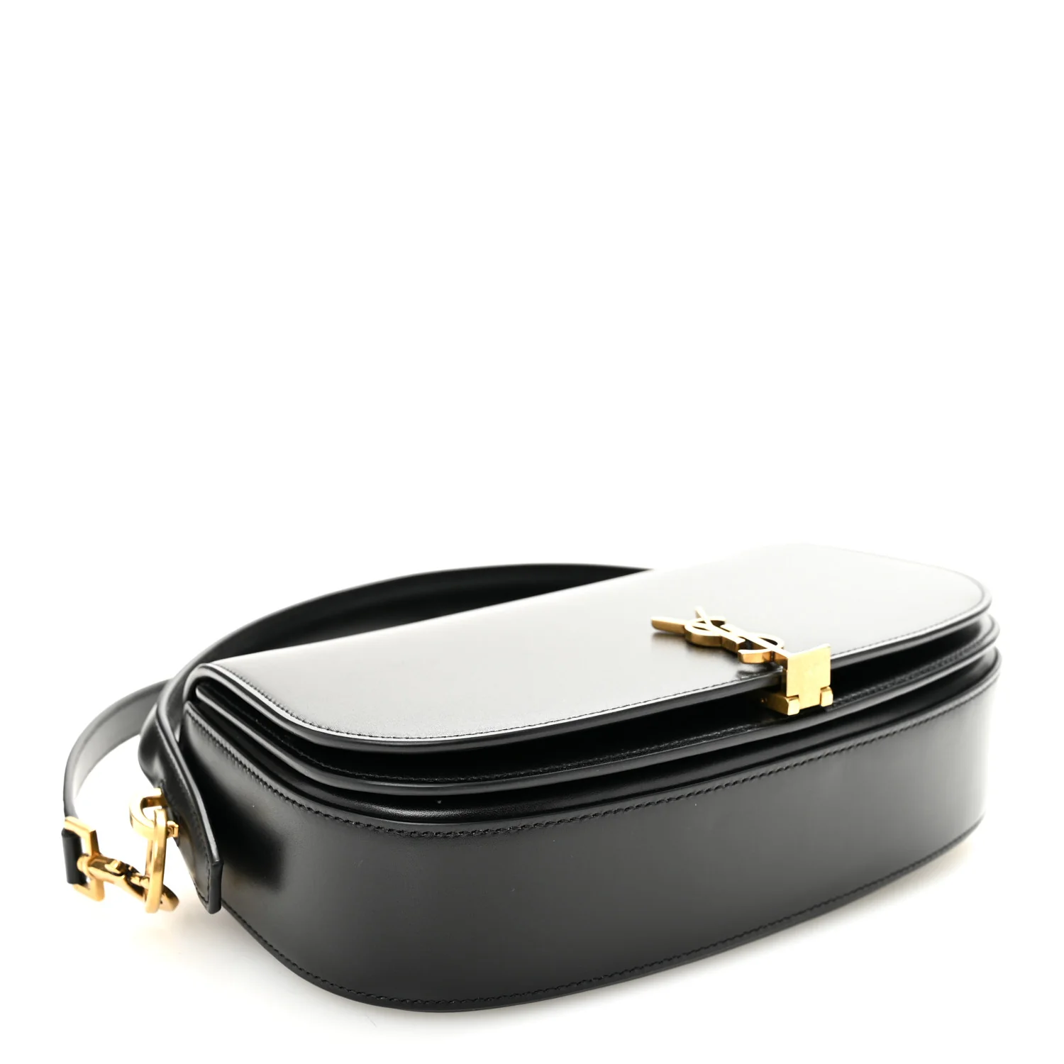 Box Calfskin Voltaire Top Handle Crossbody Bag Black - Image 3