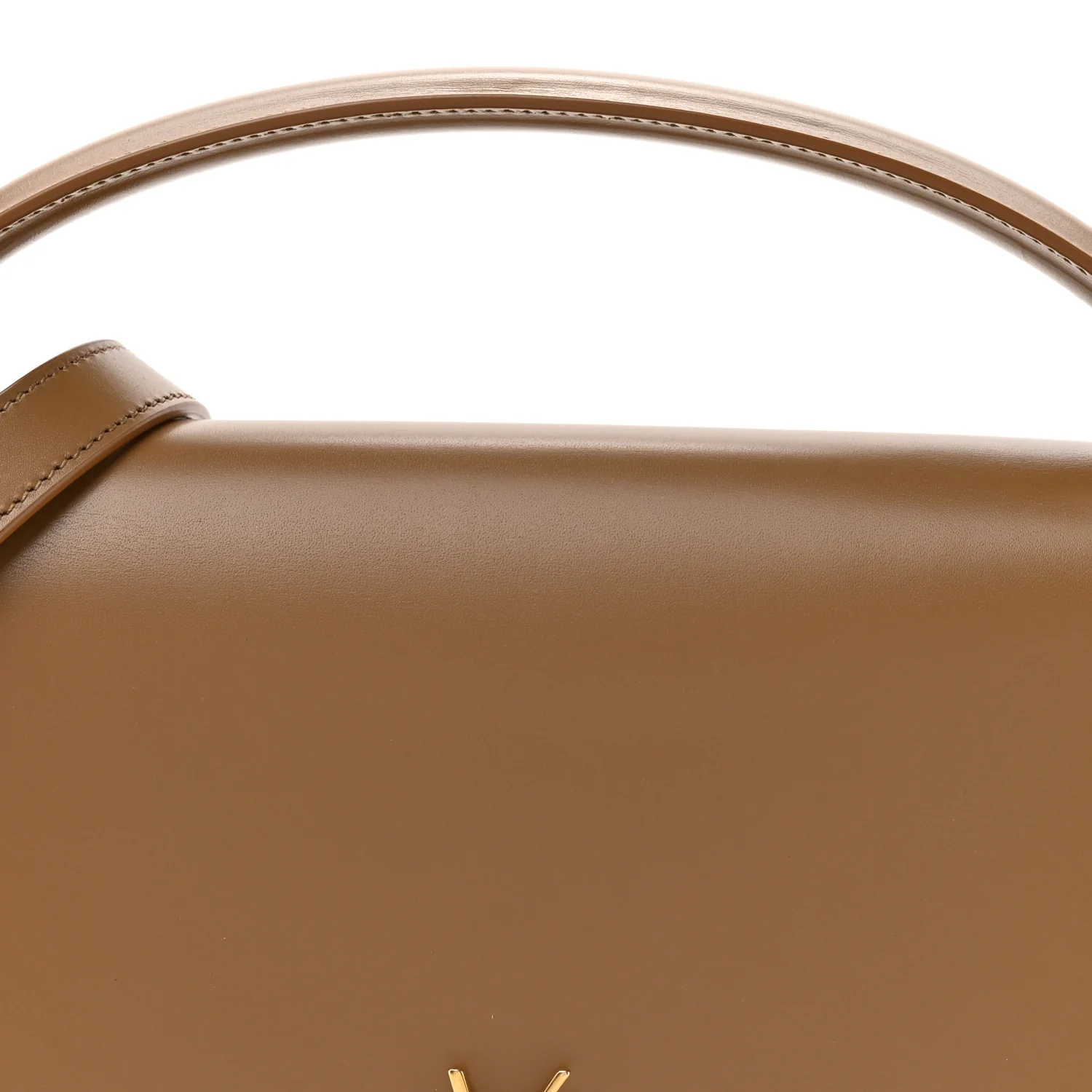 Box Calfskin Voltaire Top Handle Crossbody Bag Dark Cork - Image 9