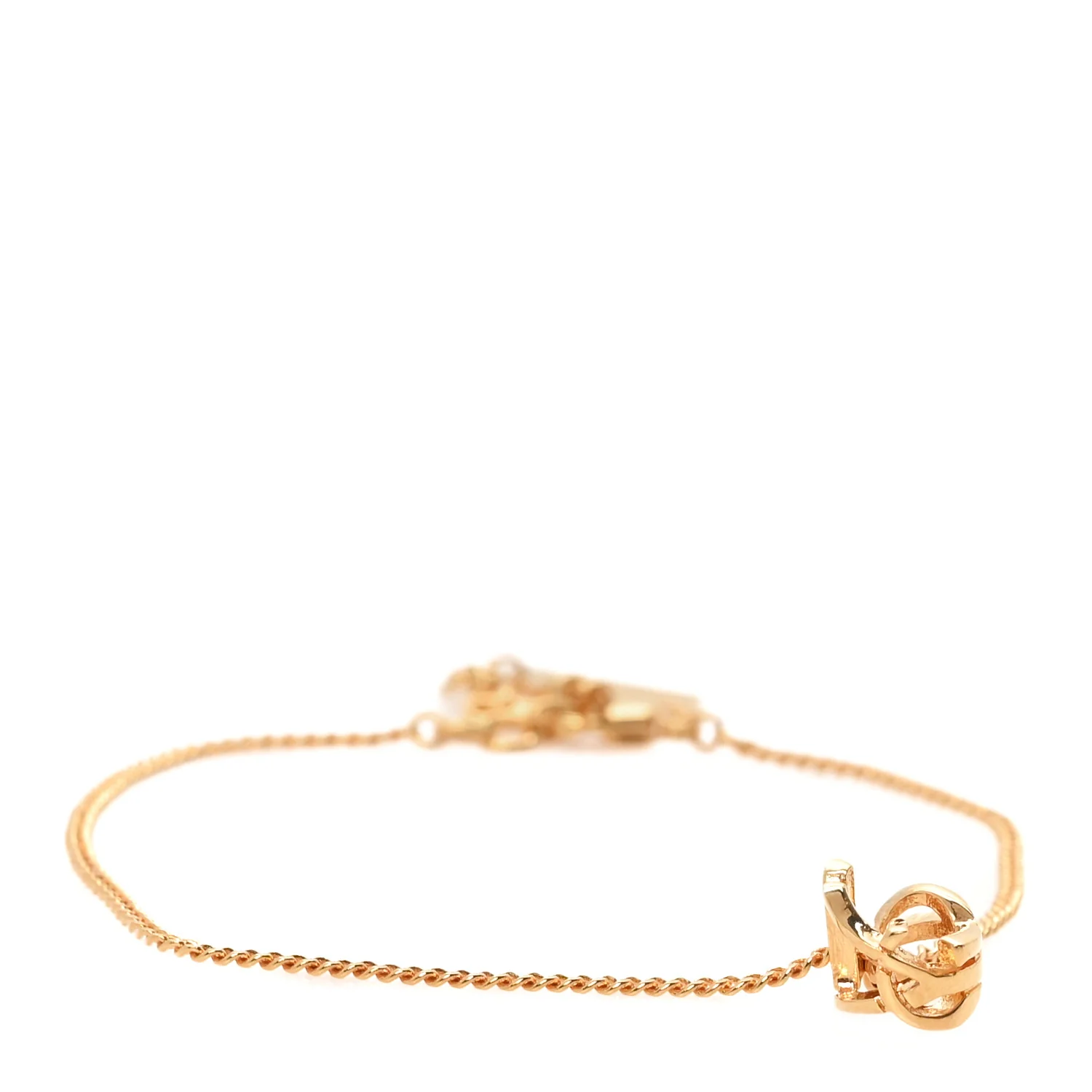 Brass Monogram Twist Bracelet Gold