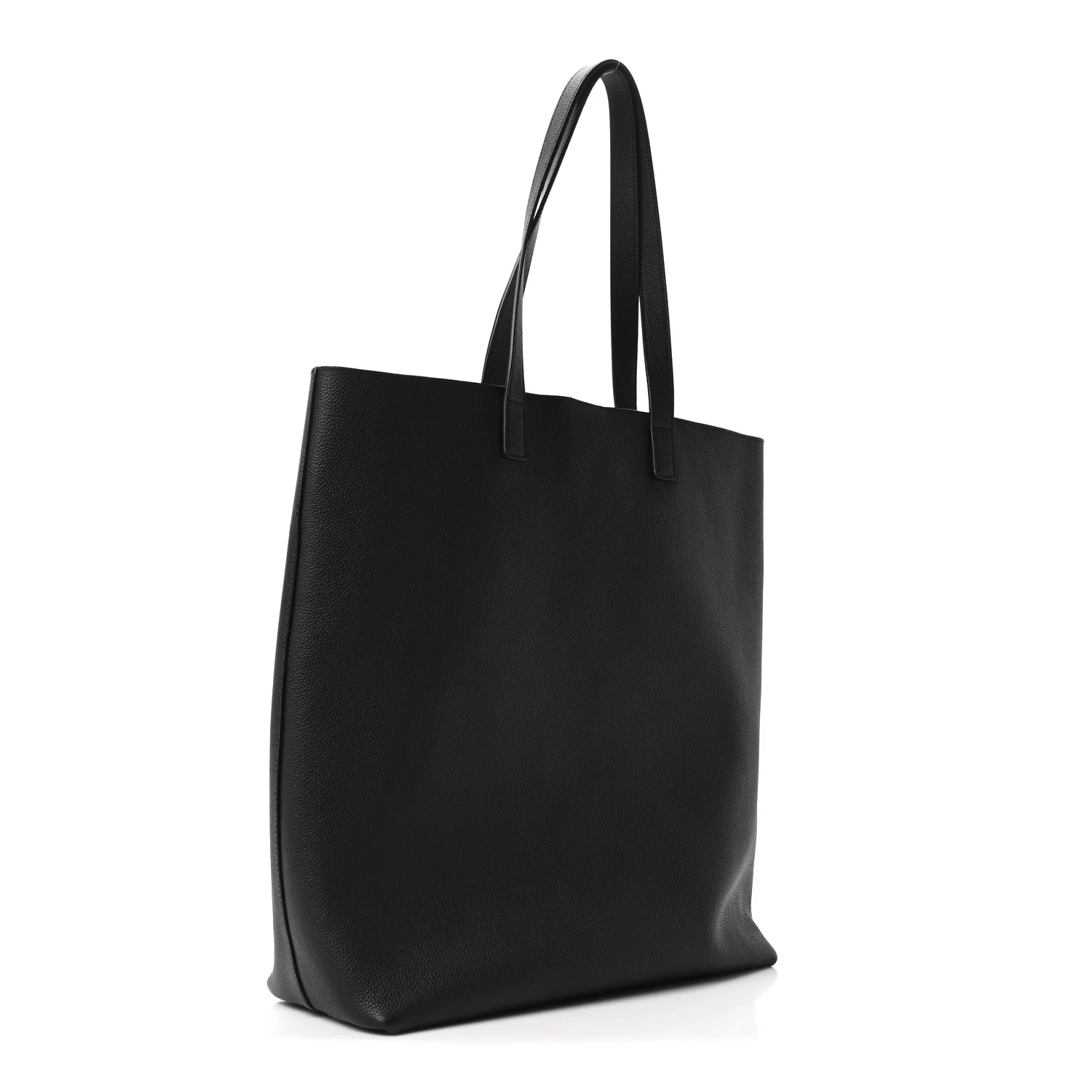 Calfskin Bold Shopping Tote Black - Image 4