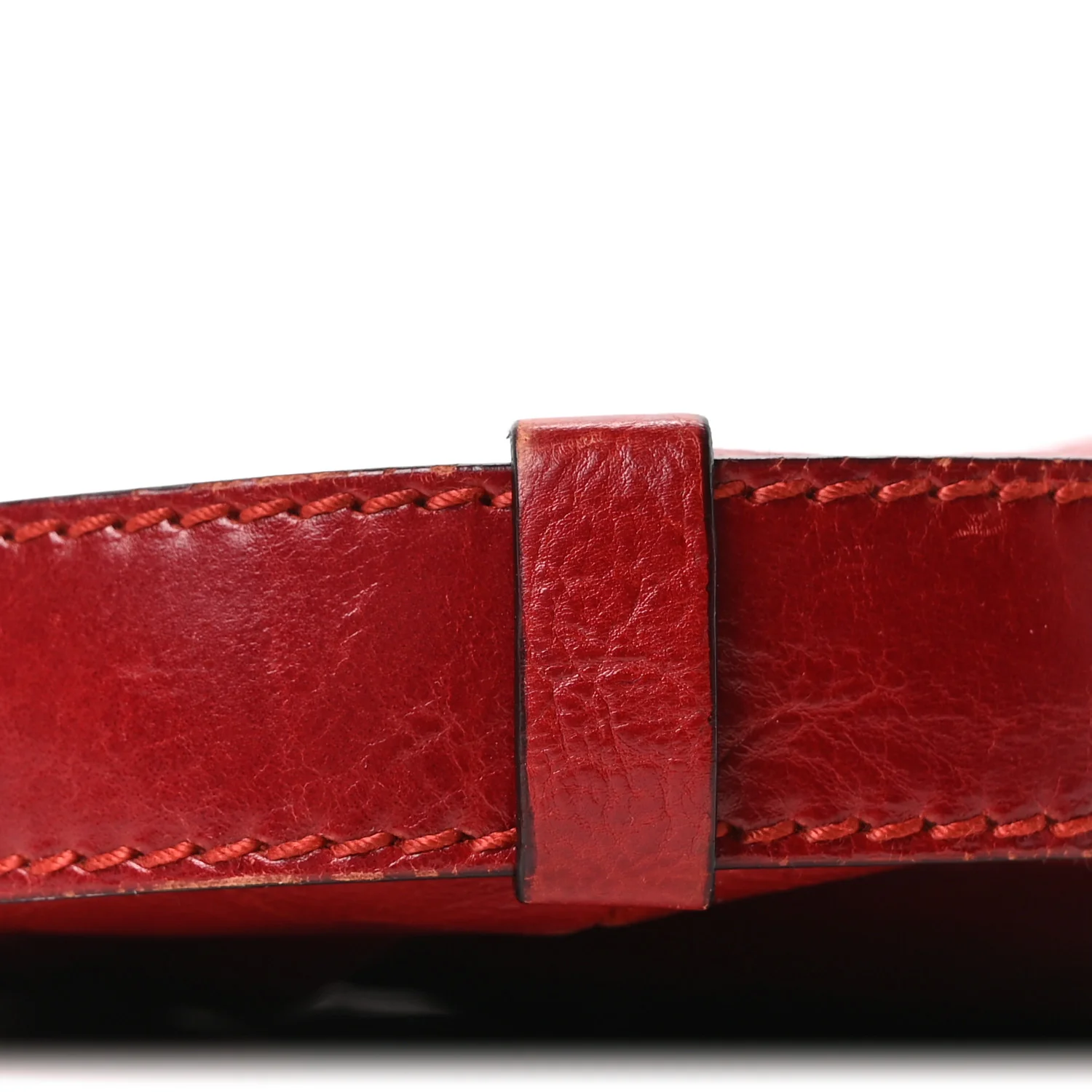Calfskin Buffalo Horn Mombasa Hobo Red - Image 8