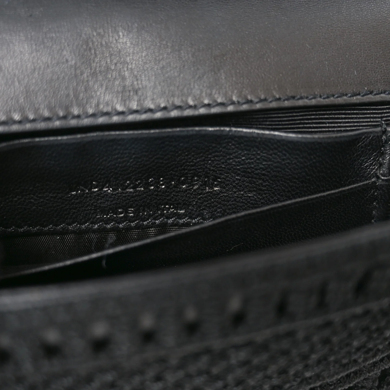 Calfskin Crochet Baby Monogram Chain Satchel Black - Image 7